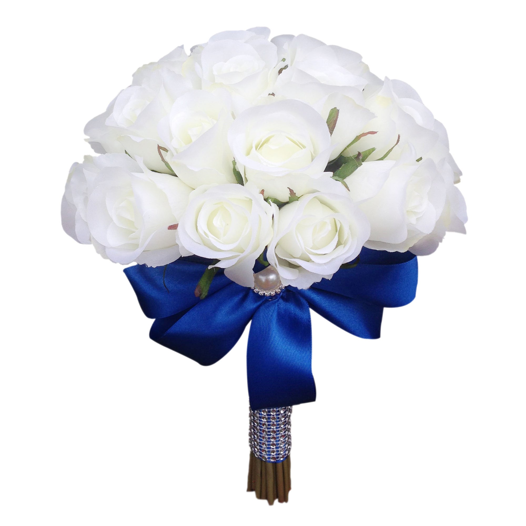 Silk Flower Bouquet for Bridal Bridesmaid Artificial Rosebuds