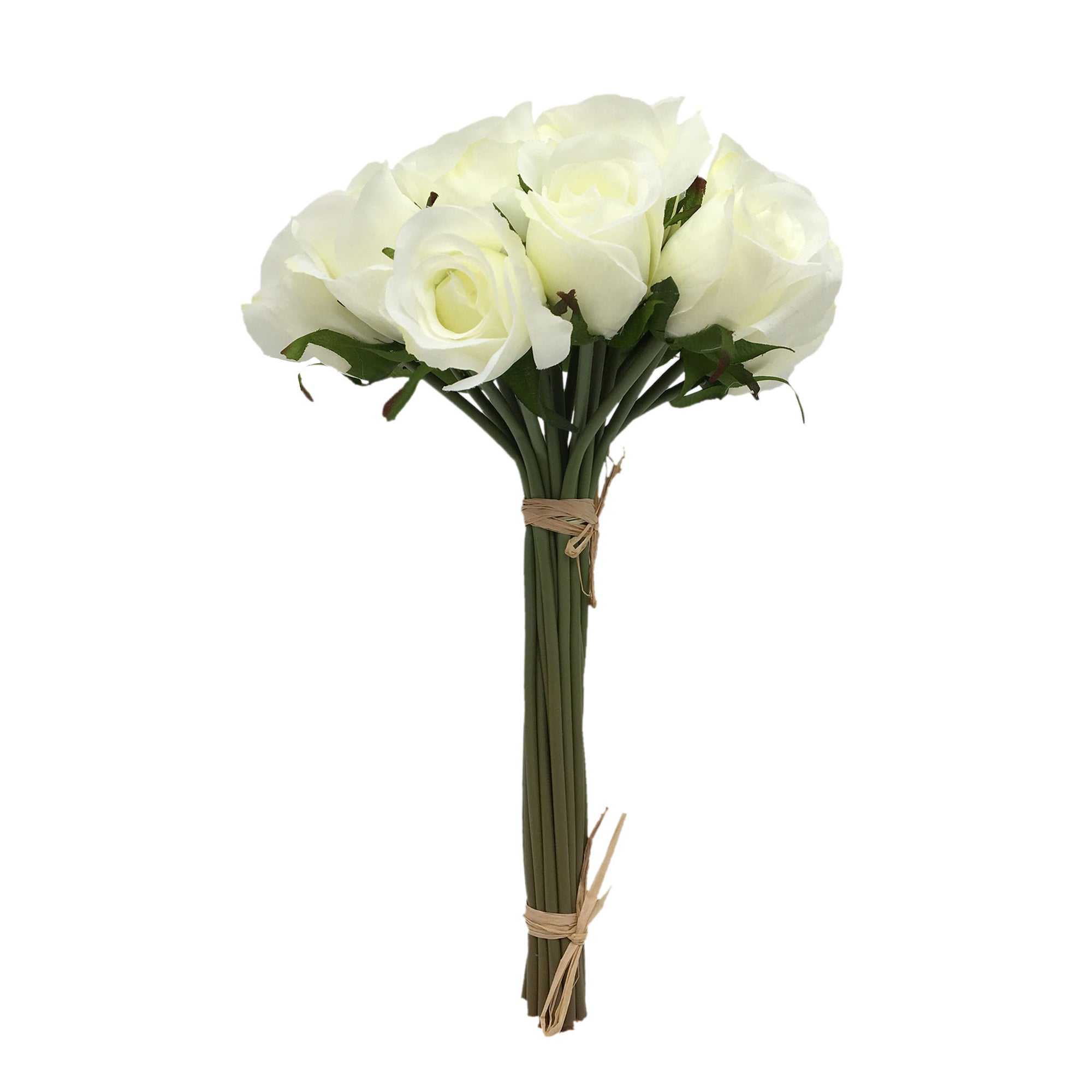 Silk Flower Bouquet Artificial Flowers Cream White Pink