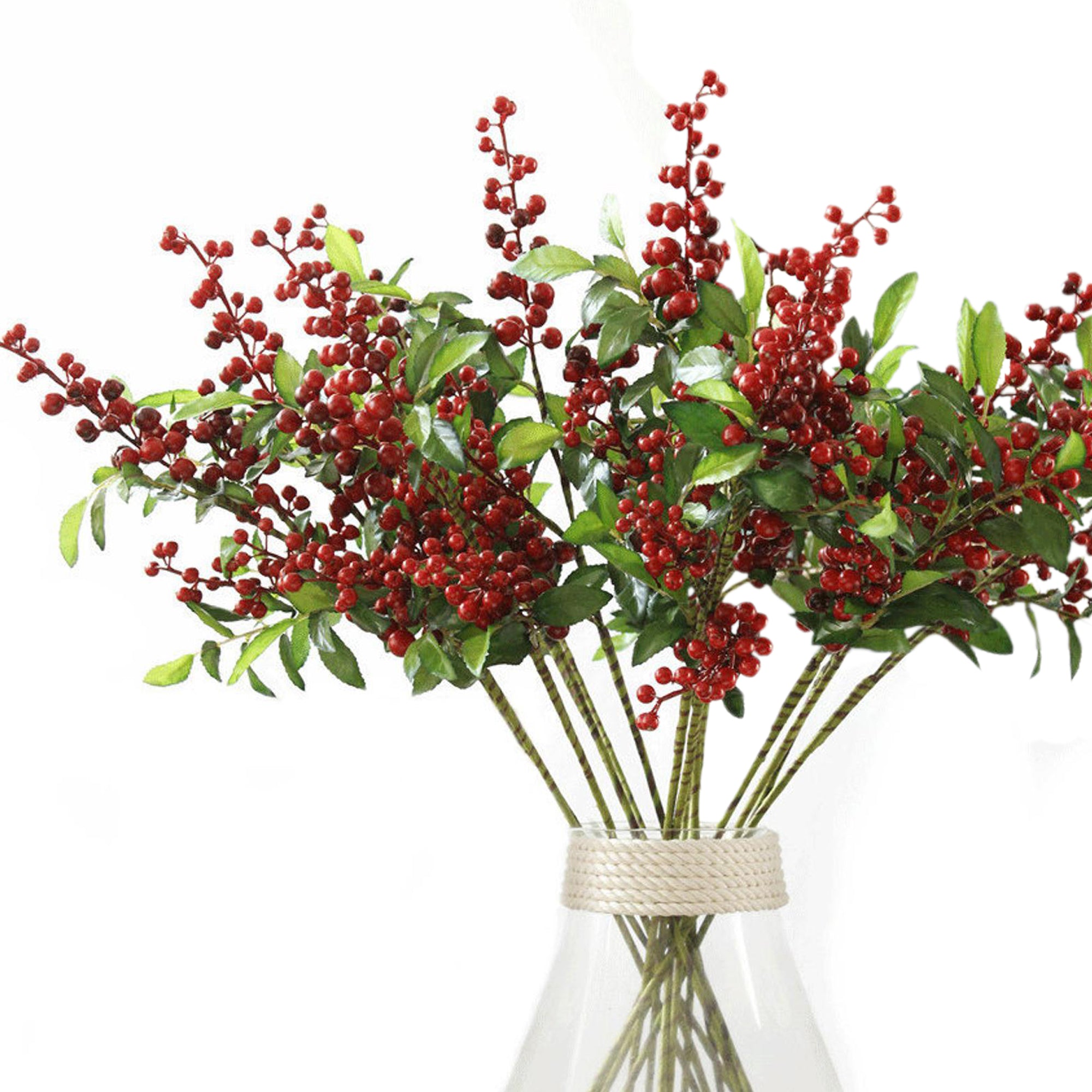 Artificial Red Berries Holly Berry Branch Christmas Garland DIY