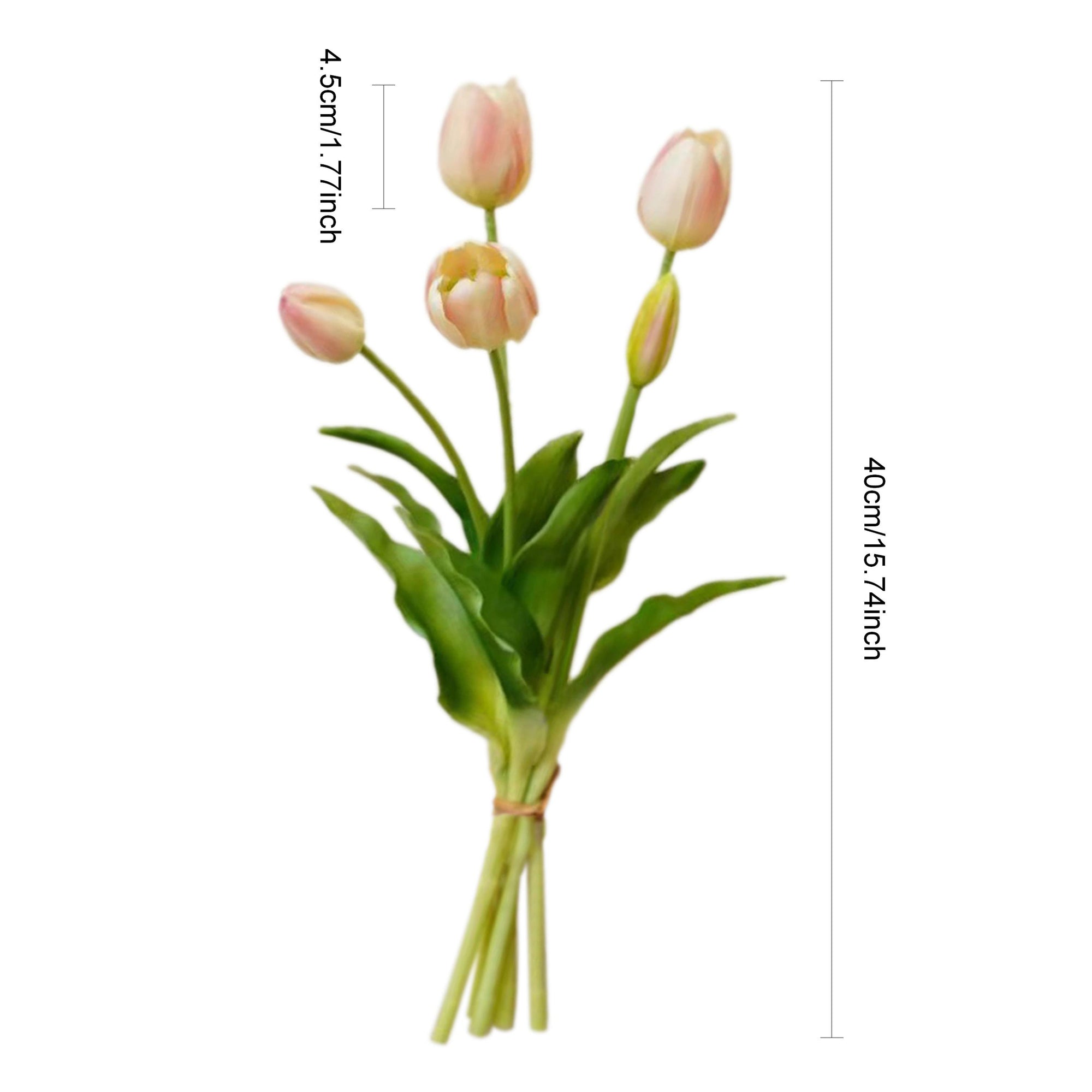 Artificial Latex Tulip Bouquet Real Touch Flowers 16"