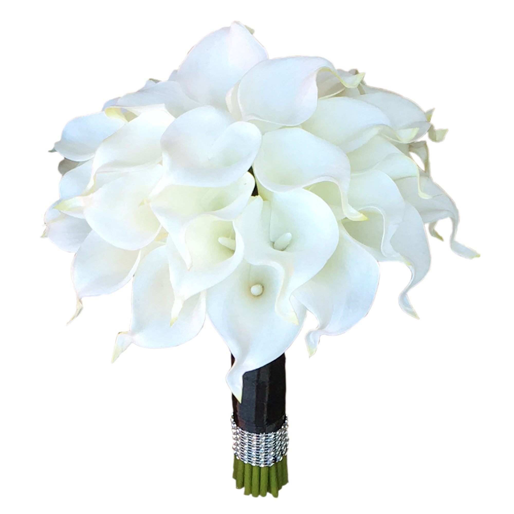 White Calla Lily Bouquet Corsages Boutonniere Teal Bridesmaids Bouquet