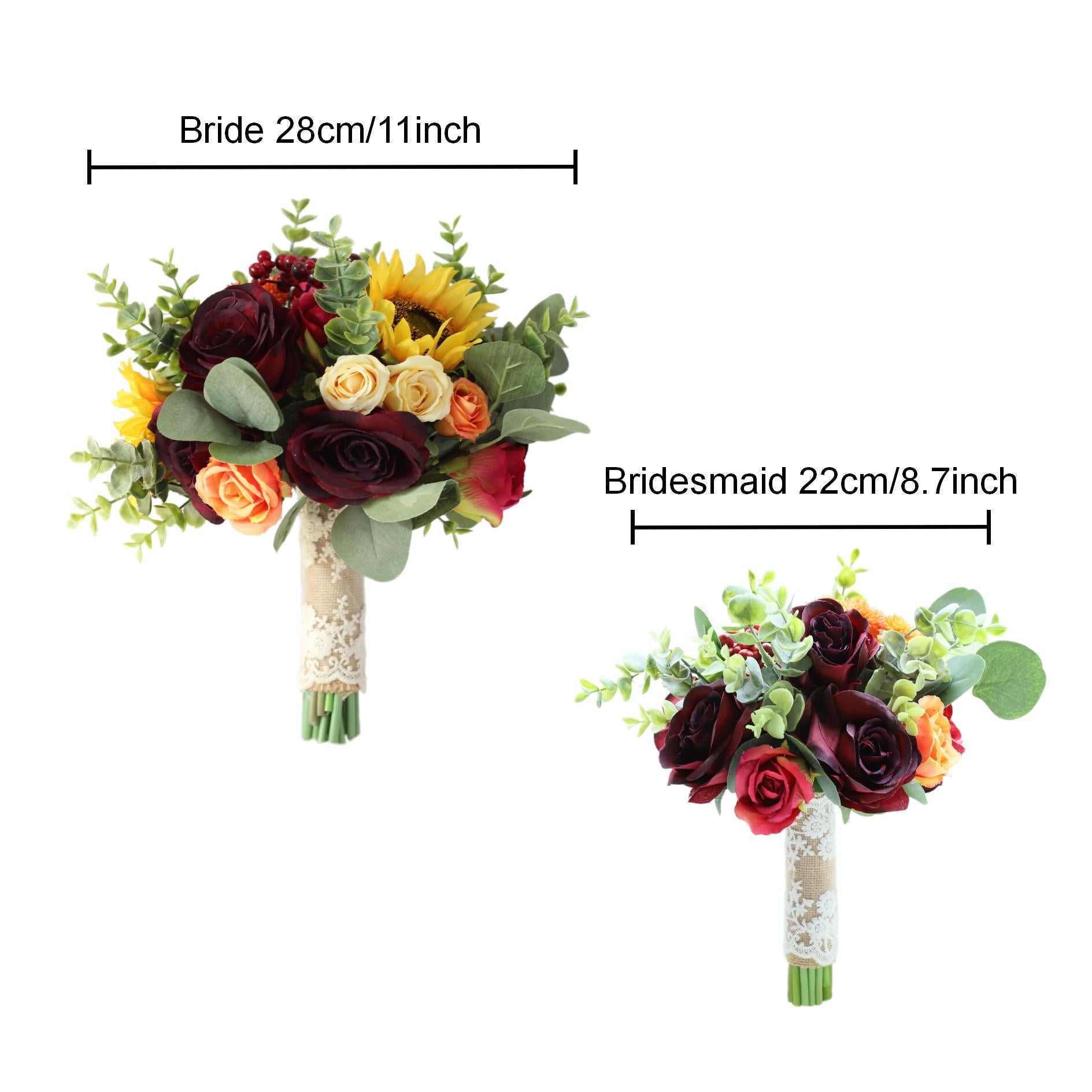 Bridesmaid Rustic Bouquet Roses Greenery Bouquet