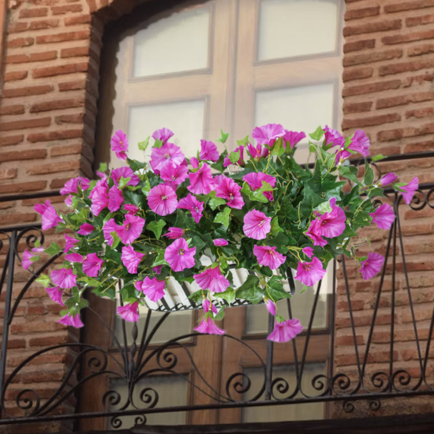 Artificial Morning Glory Bush for Country House Decor