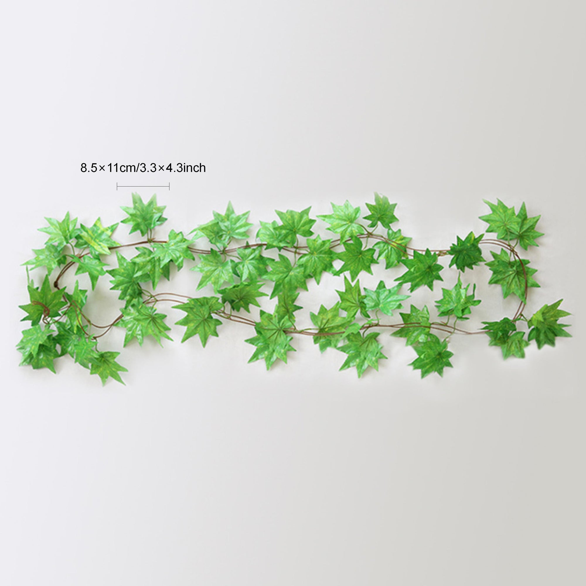 Artificial Green Maple Leaf Garland for Wall Decor