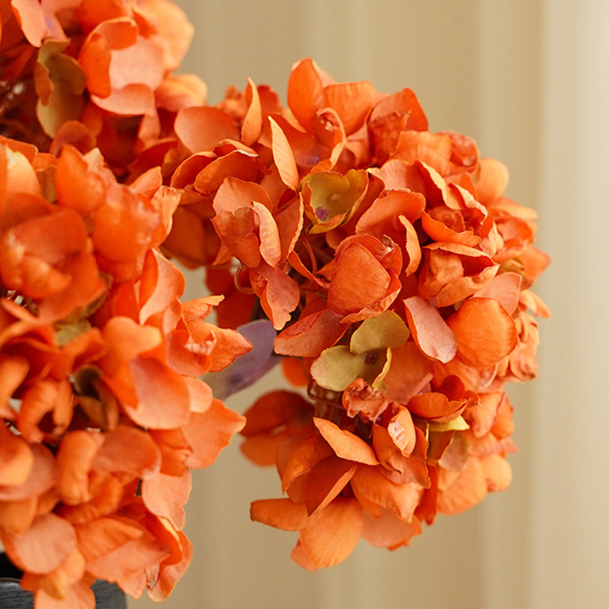 Fall Colors Hydrangea Faux Flowers Home Decor