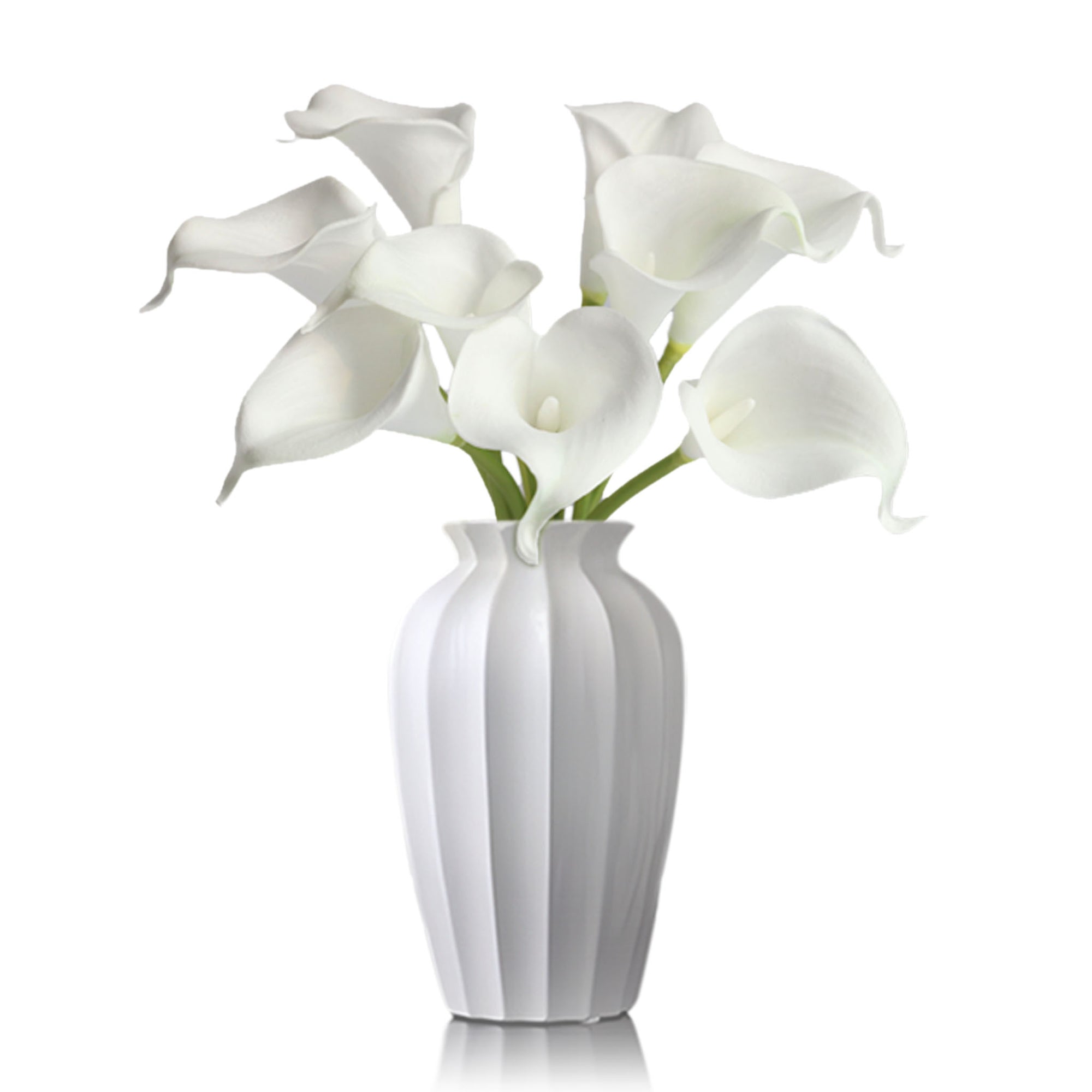 large artificial white lilies White Calla Lily Bouquet Real Touch Calla