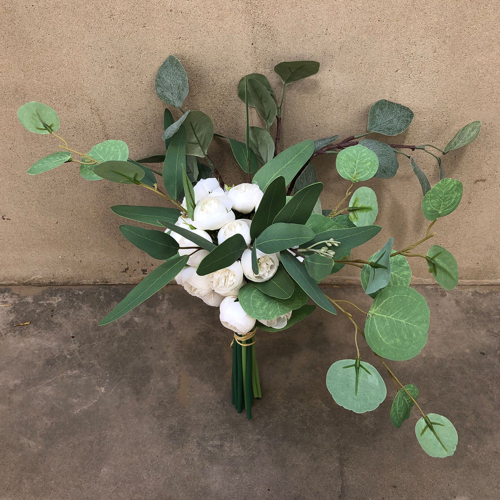 Rustic Bouquet with Greenery Eucalyptus Fern for Bridesmaid Wedding Bouquets