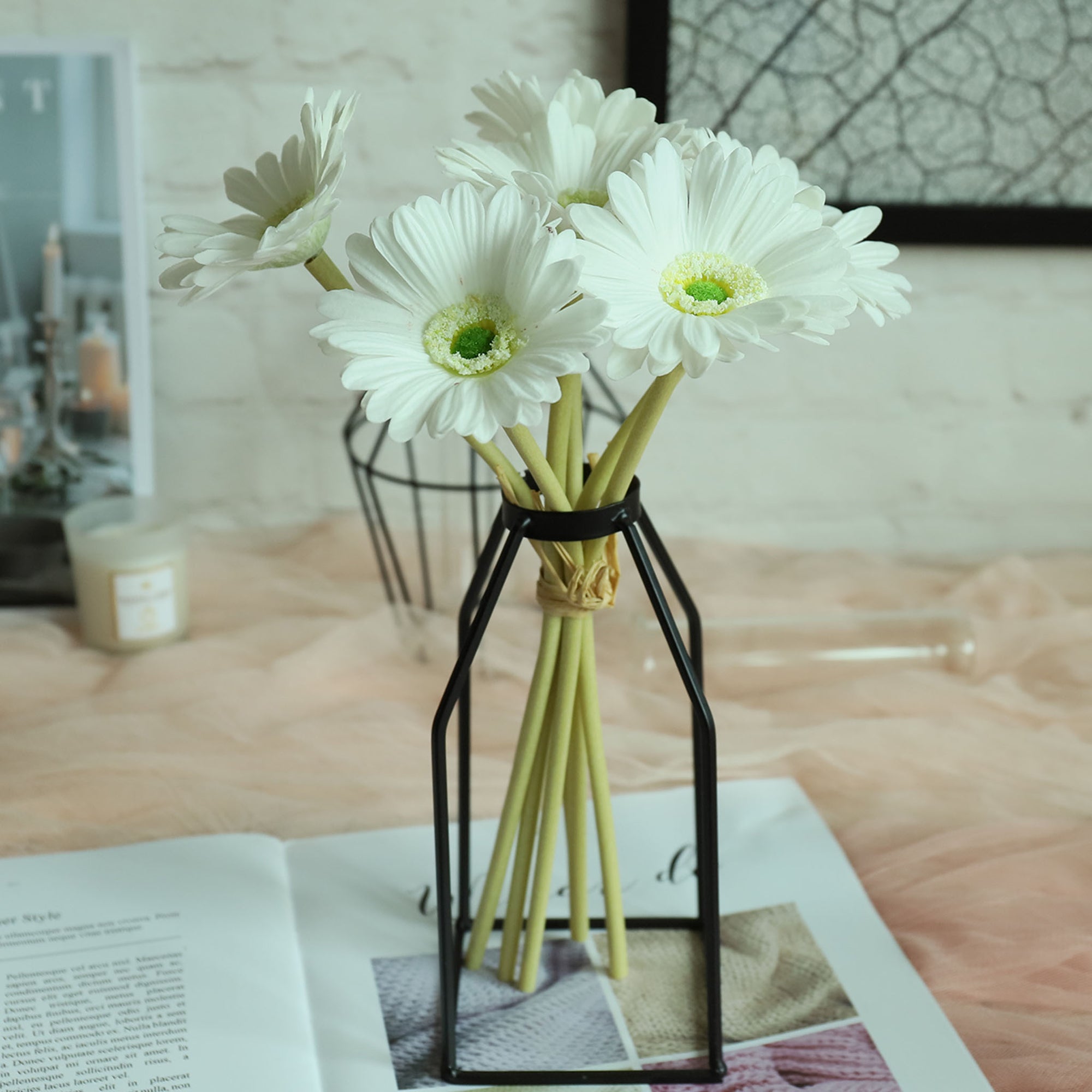 Realistic Artificial Gerbera Daisy Flower Bouquet