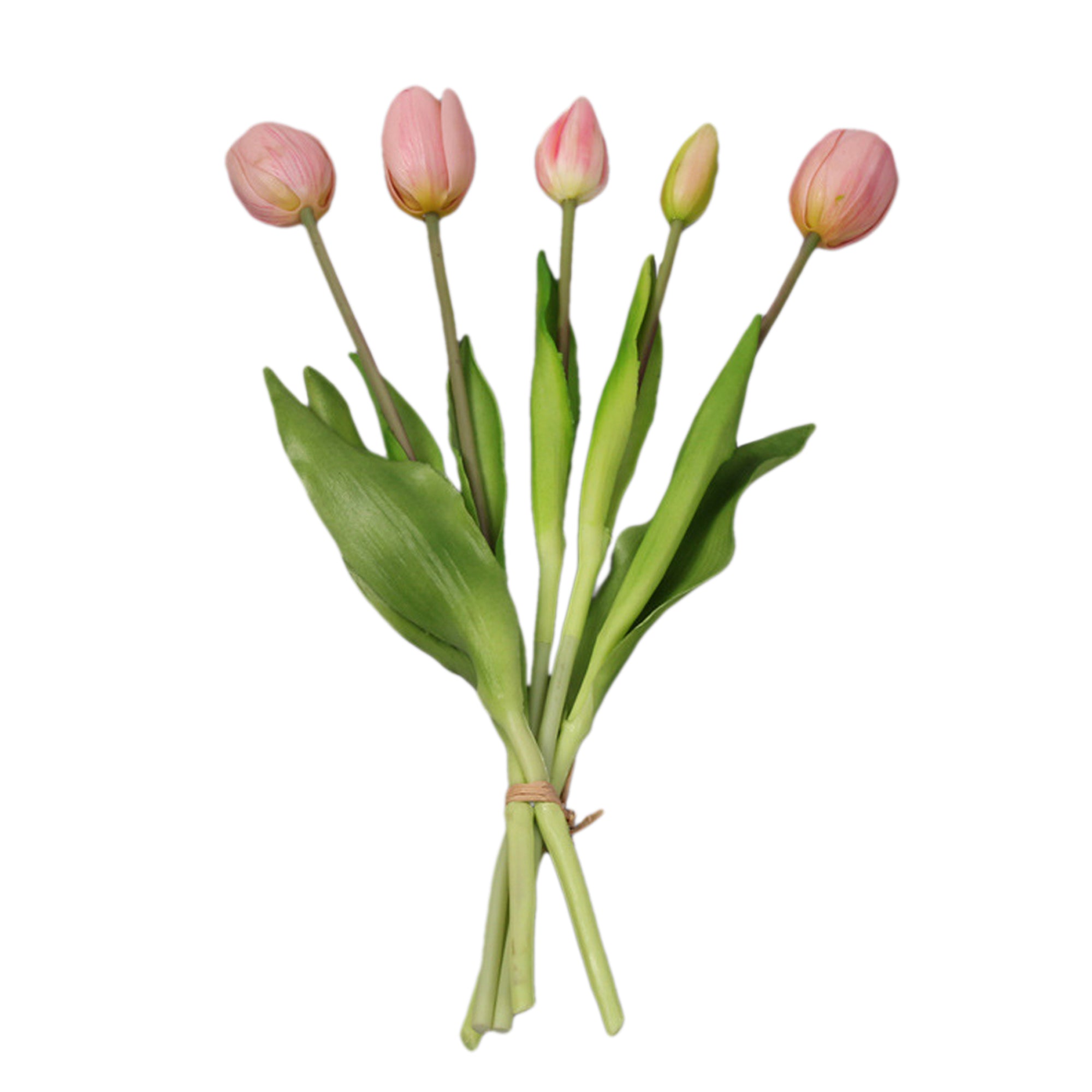 Artificial Latex Tulip Bouquet Real Touch Flowers 16"