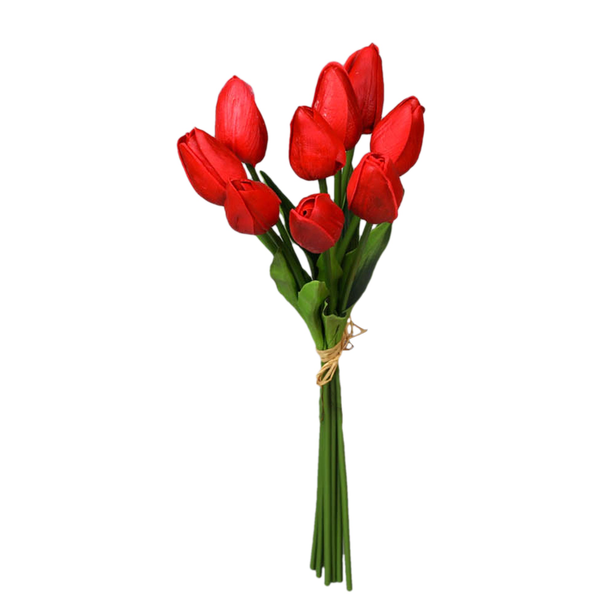 Fake Tulips Bouquet Small Real Touch Tulips 14"