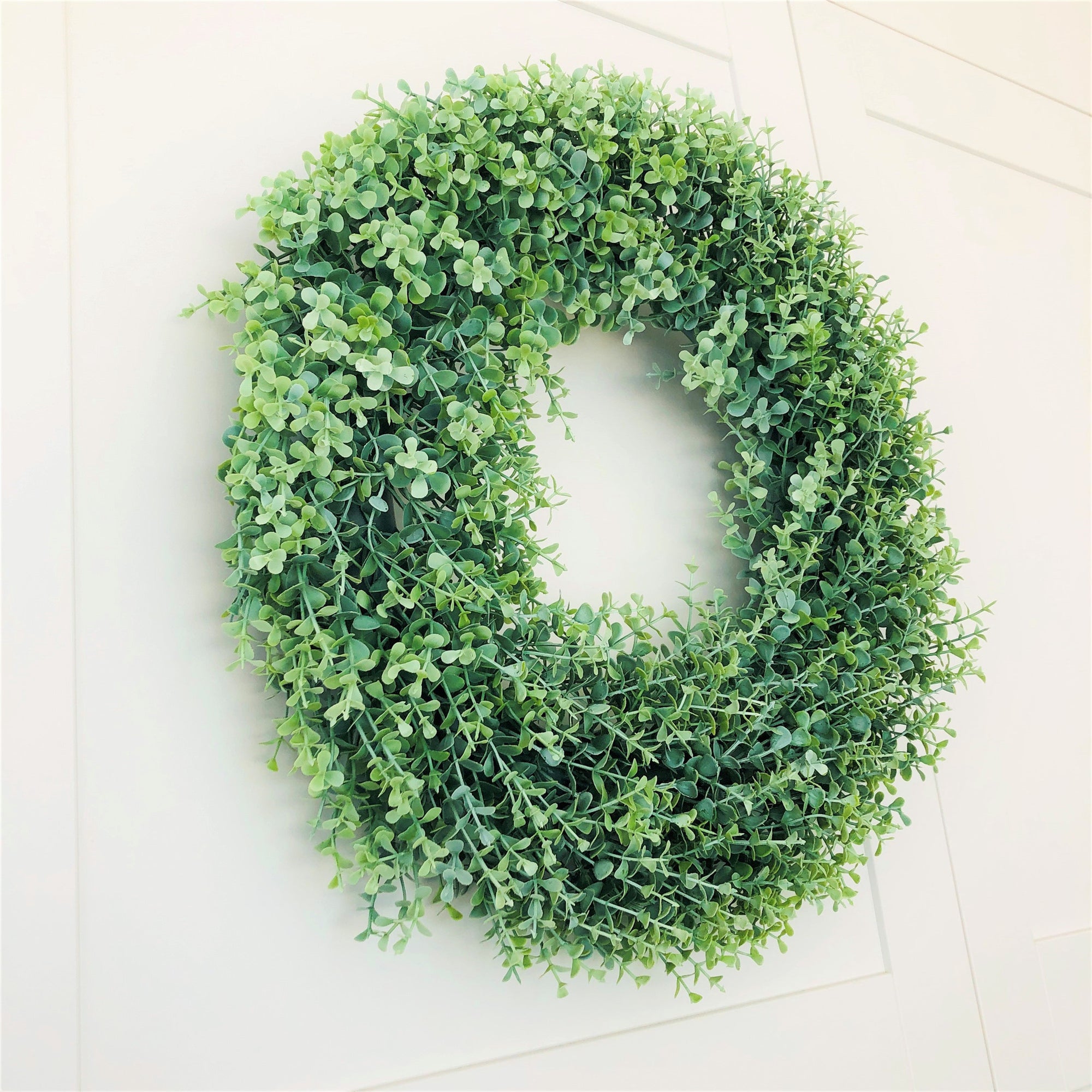 Faux Boxwood Wreath 17 inch for Front Door