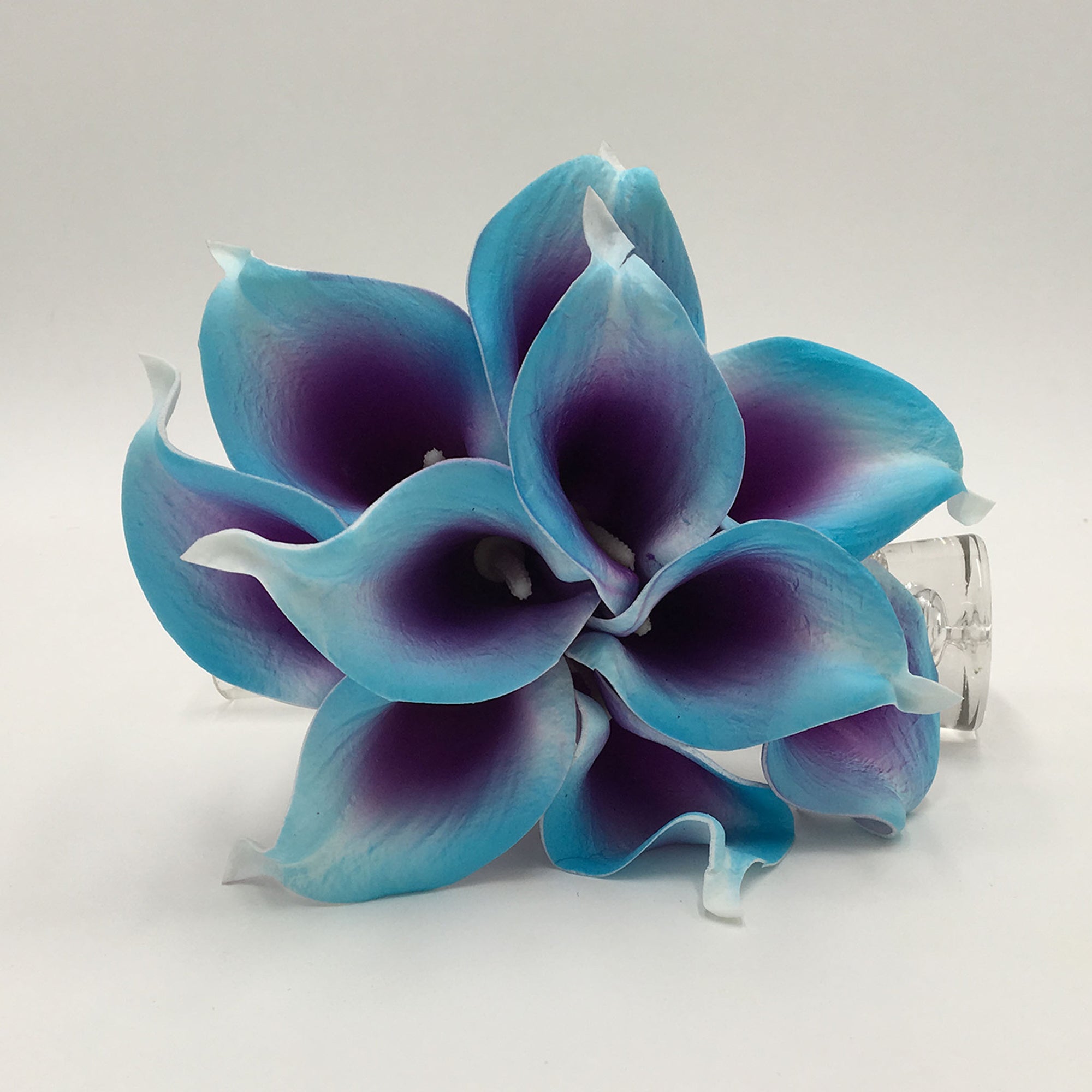 Blue Purple Calla Lilies Real Touch Calla Lily Bouquet