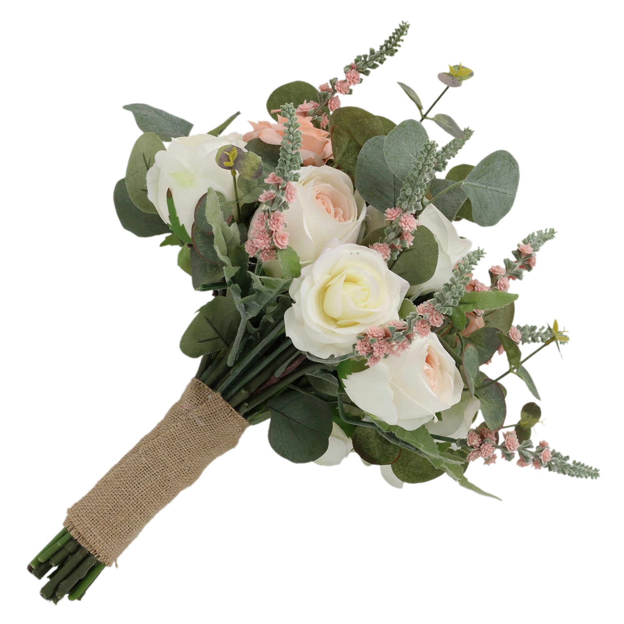 Spring Wedding Rustic Bridal Bouquet Blush Ivory Wedding Flowers