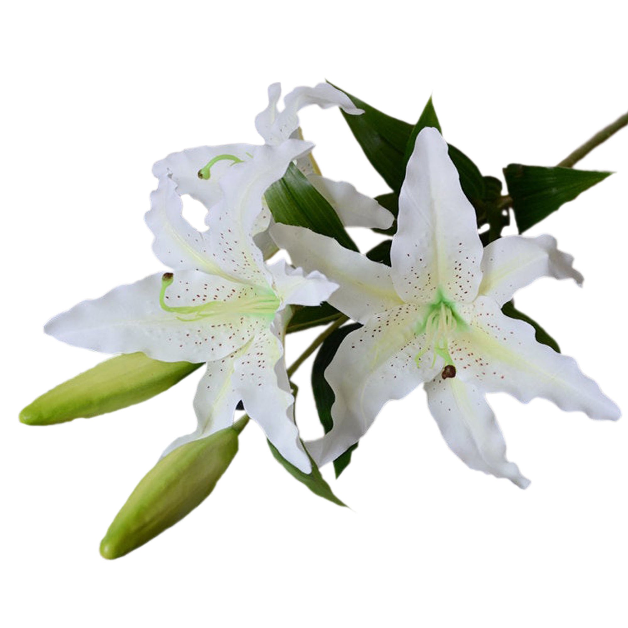 artificial tiger lilies Artificial Flowers Pink White Tiger Lilies for Wedding Bouquet Centerpieces