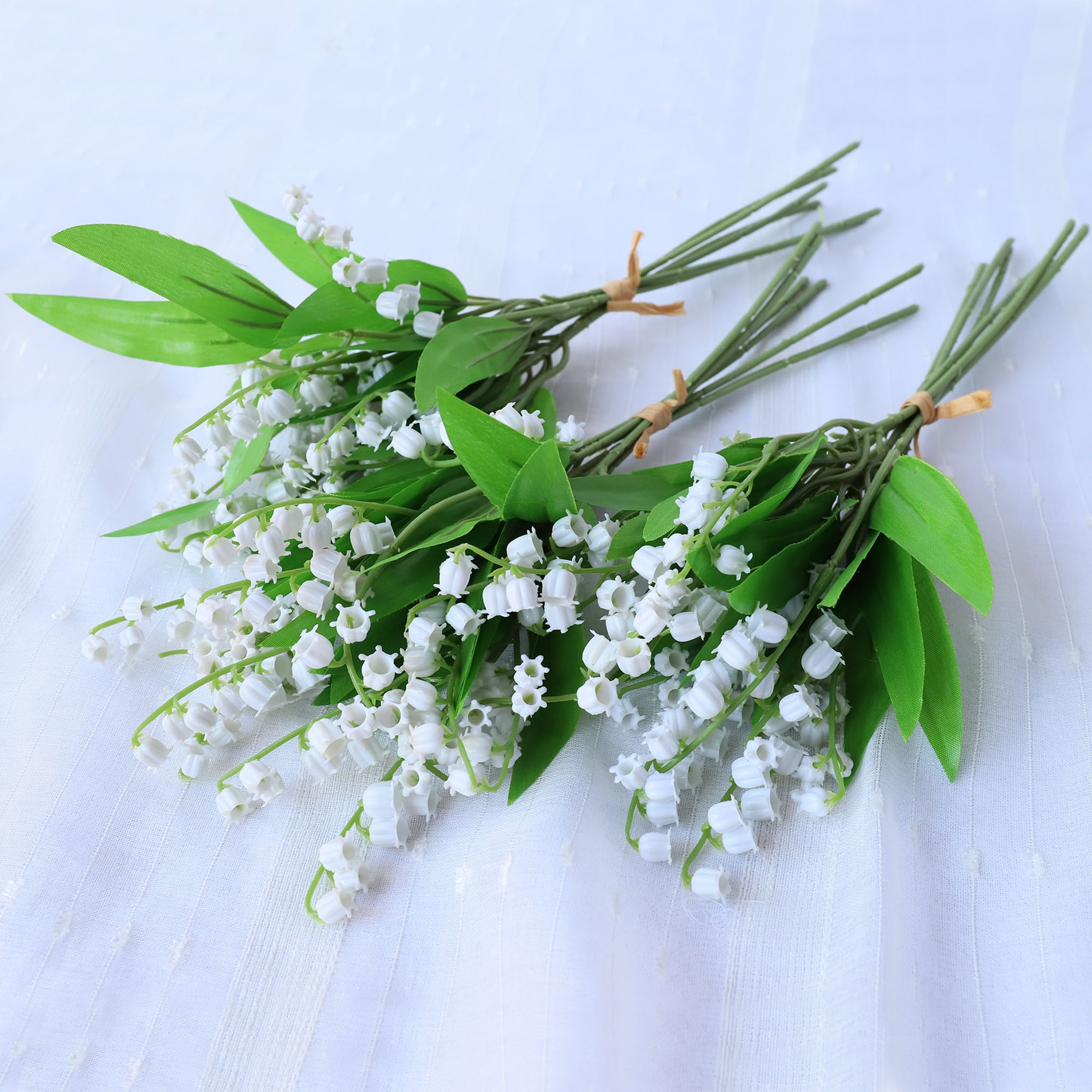 fake white lilies Fake Flowers Realistic White Lily of the valley