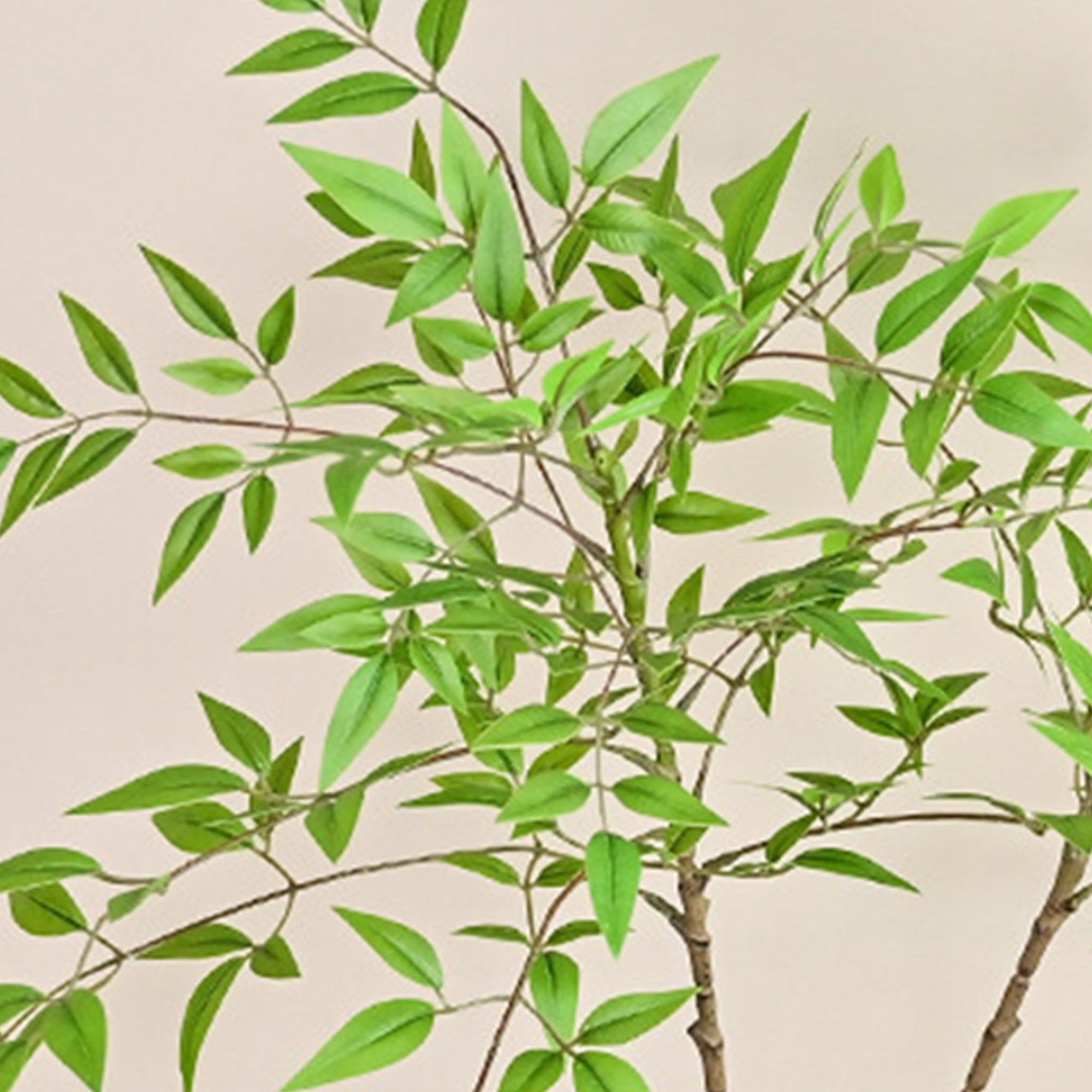 Artificial Nandina Leaf Branch Tall Plants Home Decor 35"