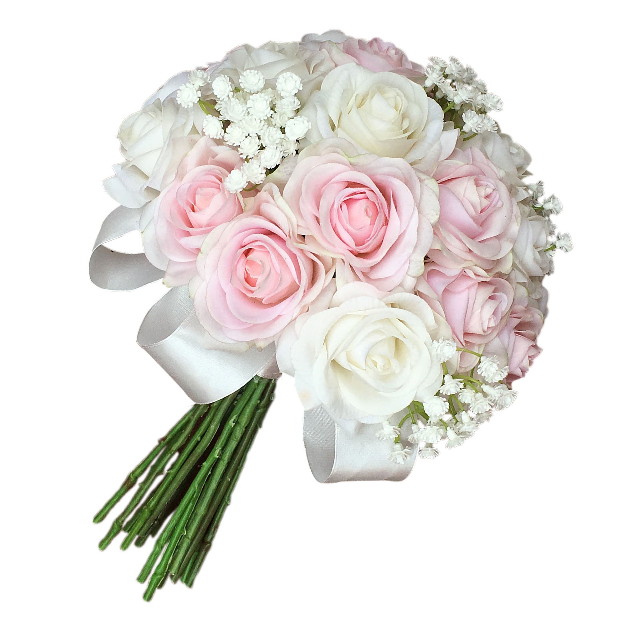 Real Touch Bridal Bouquet Pink and White Flower Wedding Bouquet