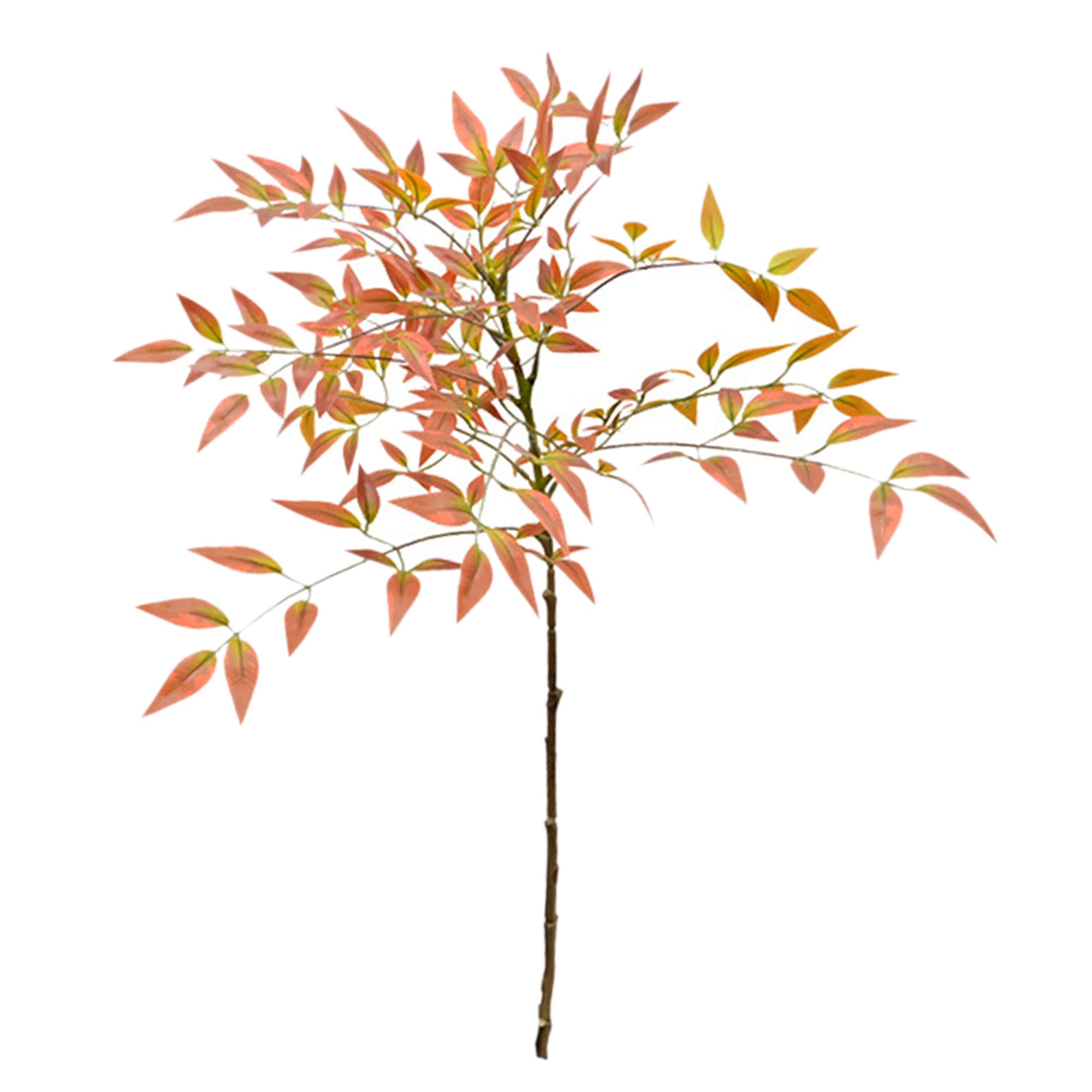 Artificial Nandina Leaf Branch Tall Plants Home Decor 35"