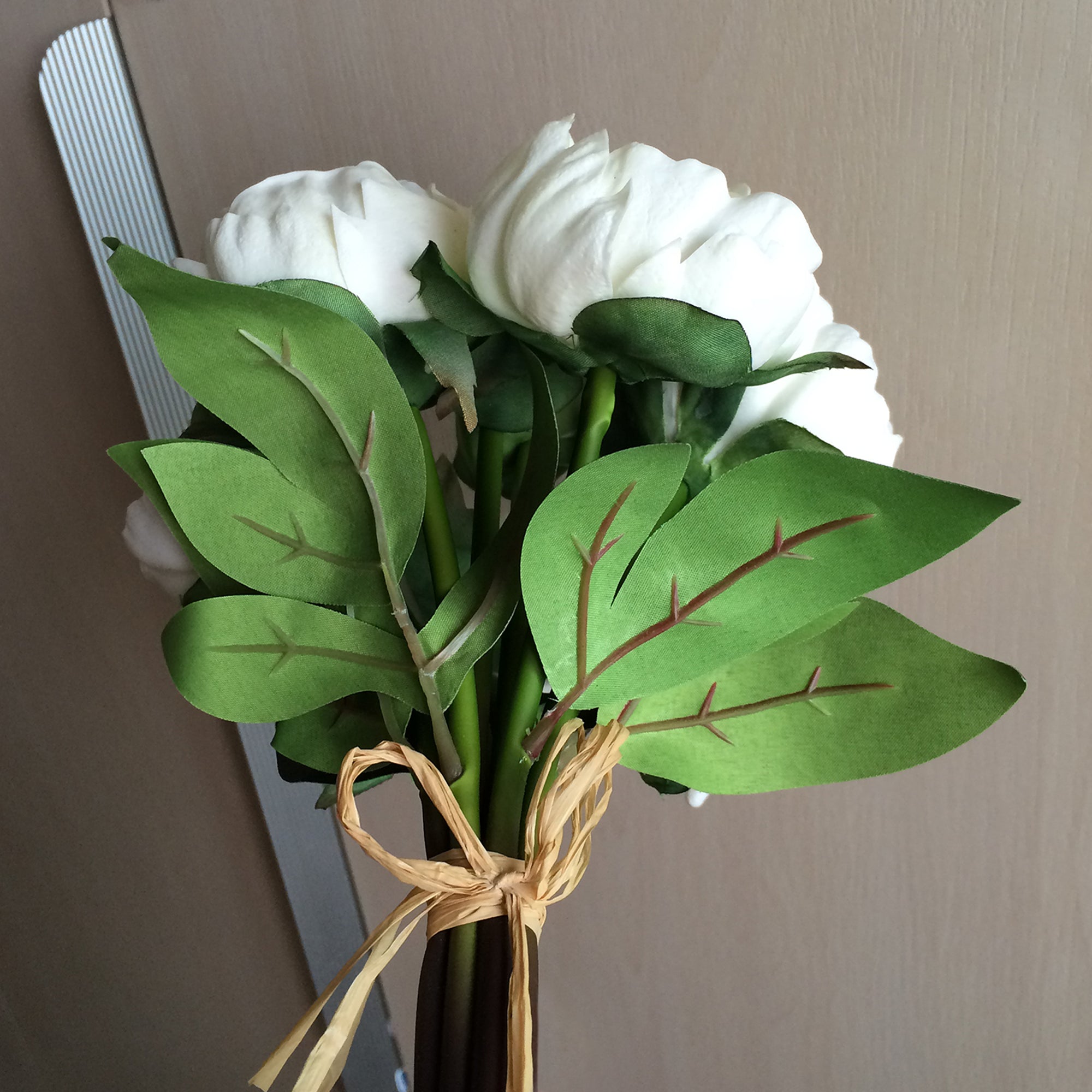 Real Touch Flower White Peony Bouquet for Bridal Flower Table Centerpieces