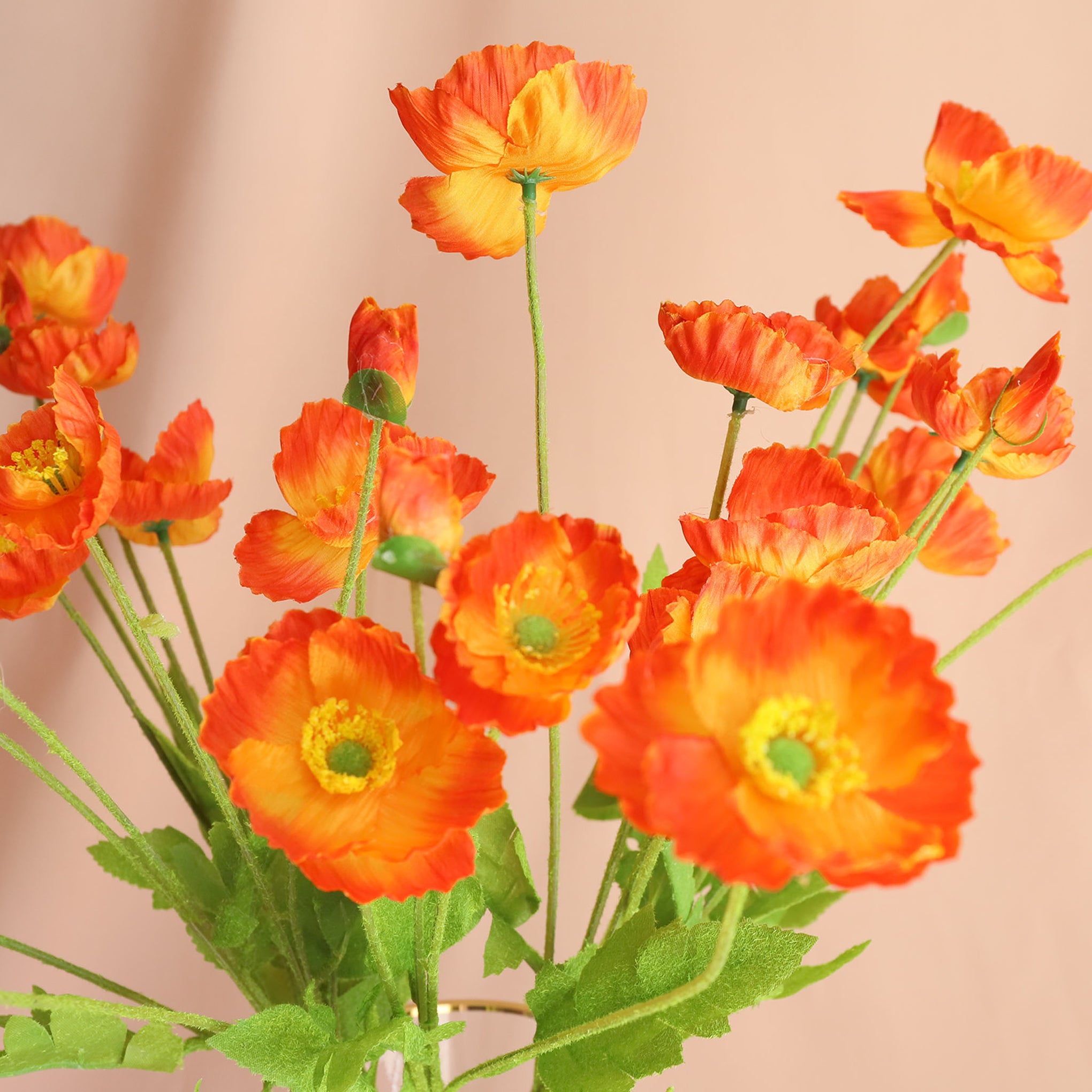 Artificial Poppies Silk Poppy Flowers VANRINA