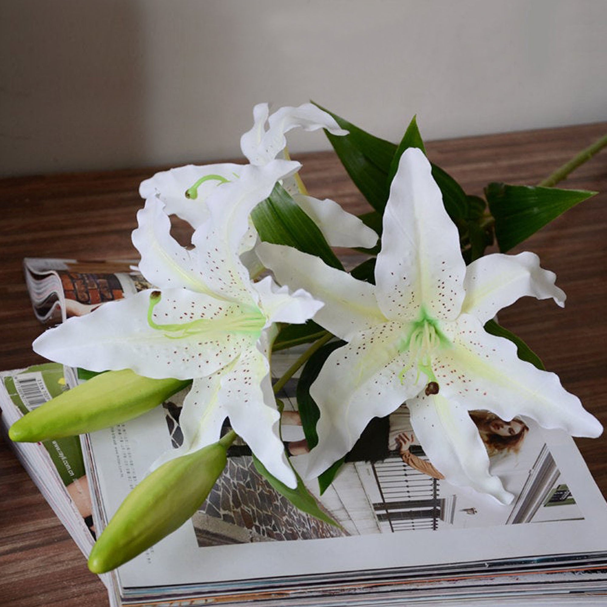 tiger lily centerpieces Artificial Flowers Pink White Tiger Lilies for Wedding Bouquet Centerpieces Pink