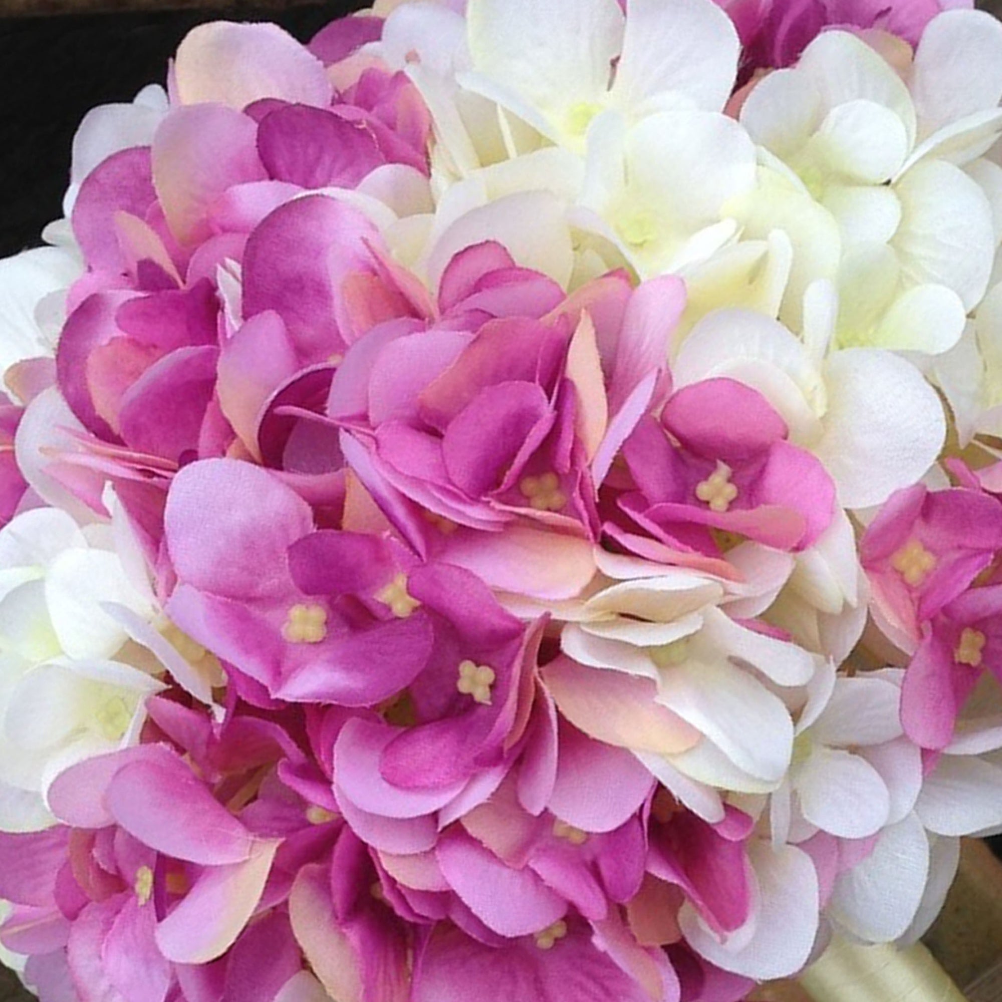 Purple and White Hydrangea Bouquet Wedding Floral Arrangement