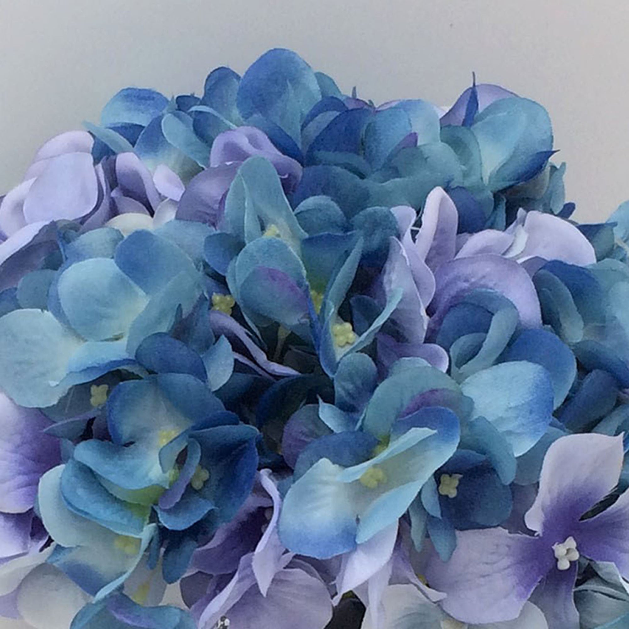 Silk Hydrangea Blue Bridal Bouquet and Boutonniere Customized