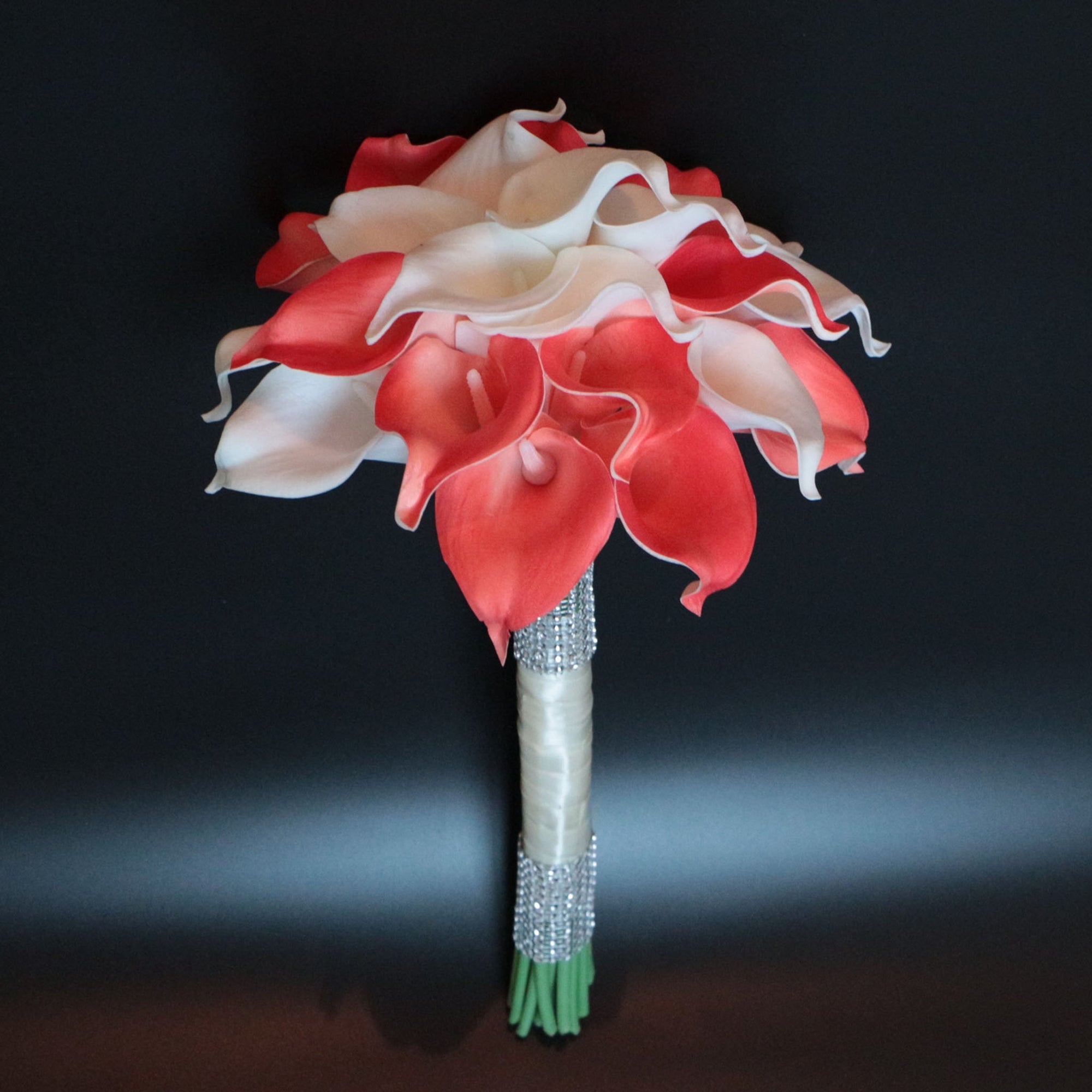 Calla Lily Bouquets Coral and White Wedding Flowers Corsages