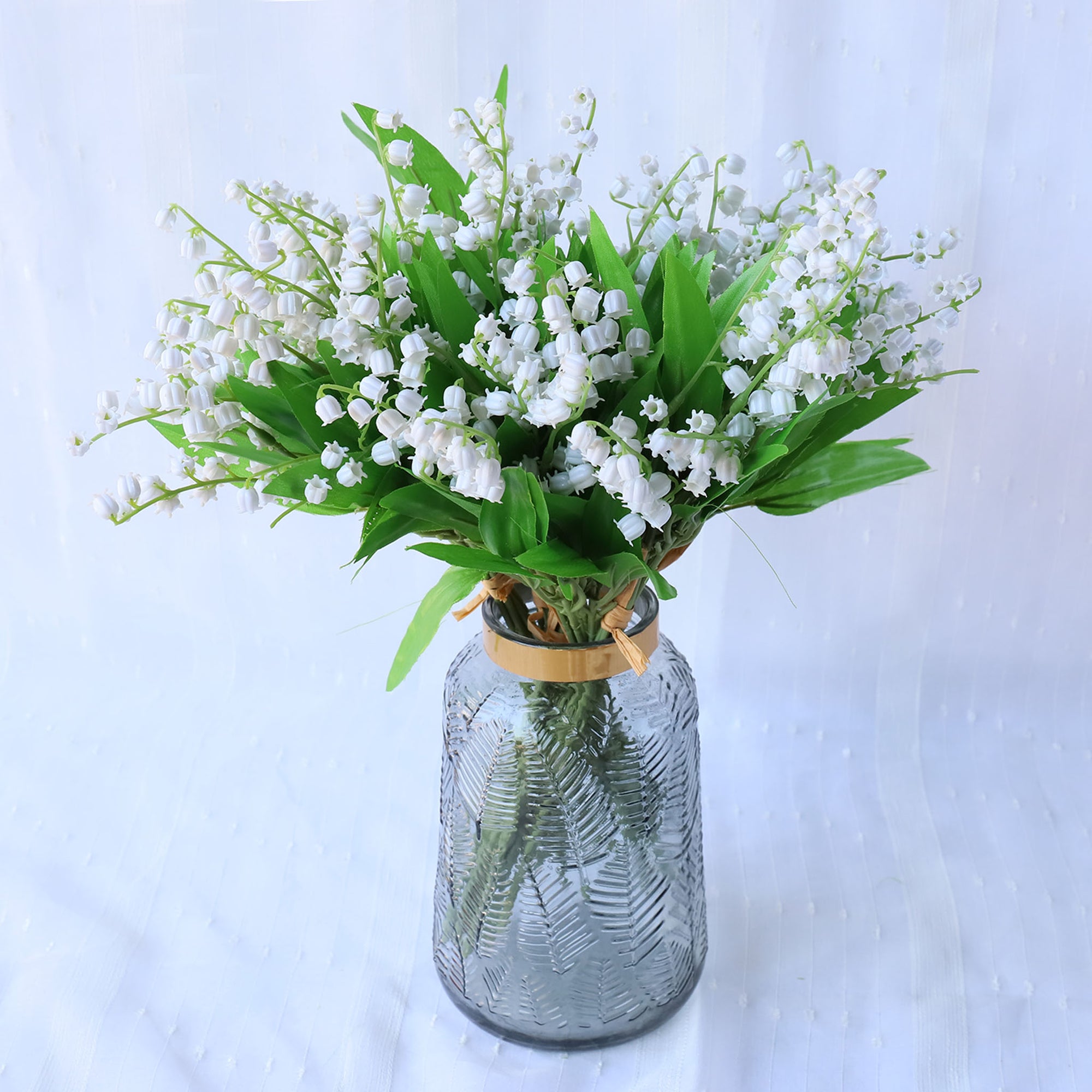 Fake Flowers Realistic White Lily of the valley