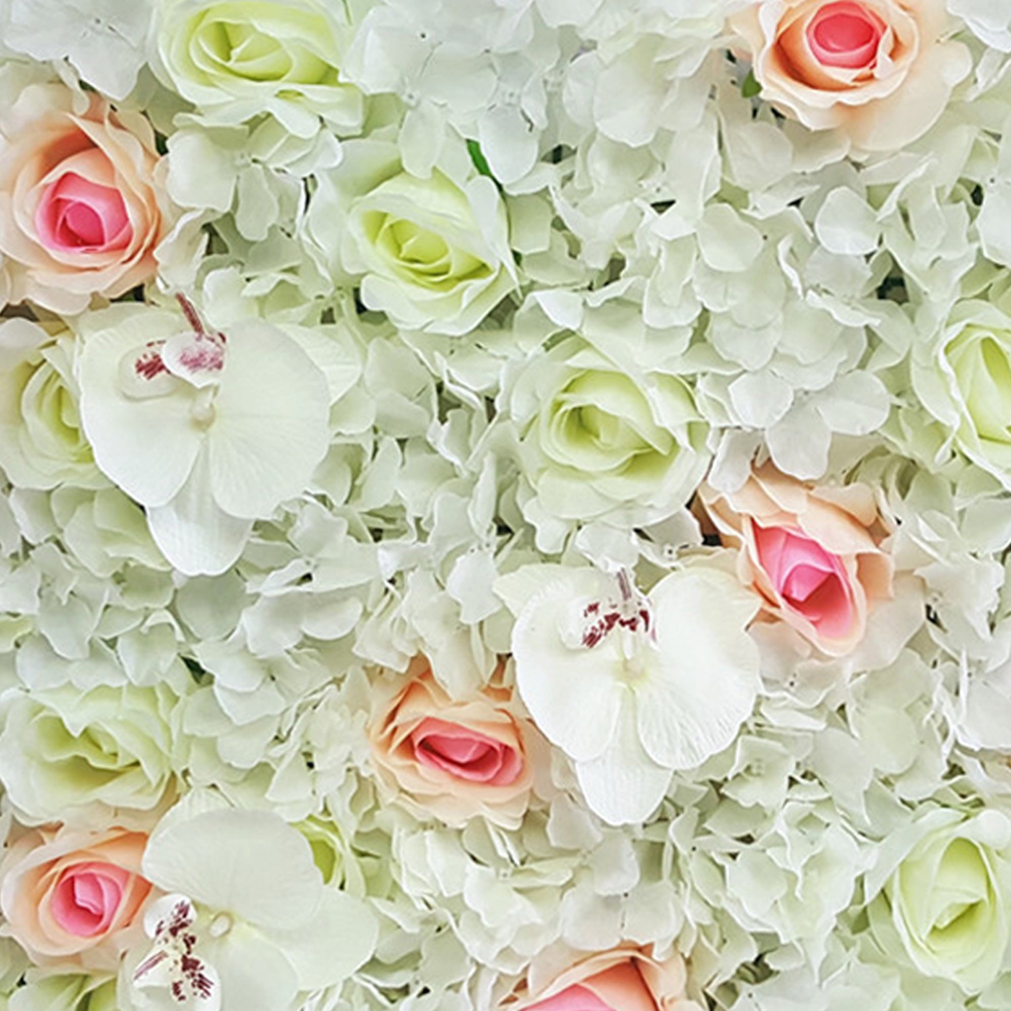 Artificial Flower Panel Cream White Champagne Wedding Flower Photo Background