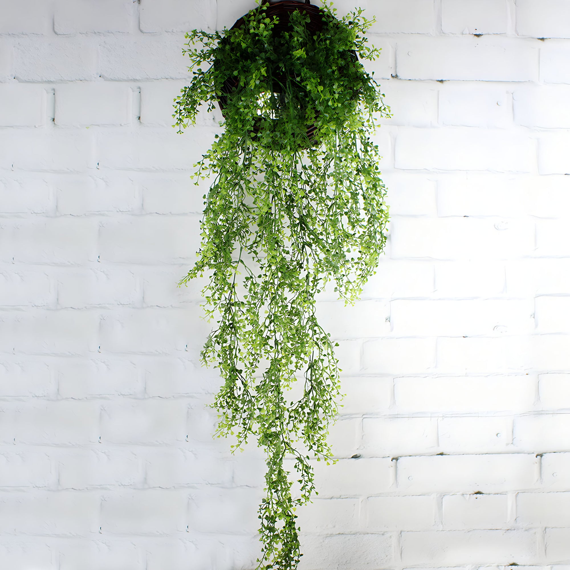 diy fake hanging plants Hanging Vines Artificial Hanging Plants Plastic Outdoor Plants Spring Green