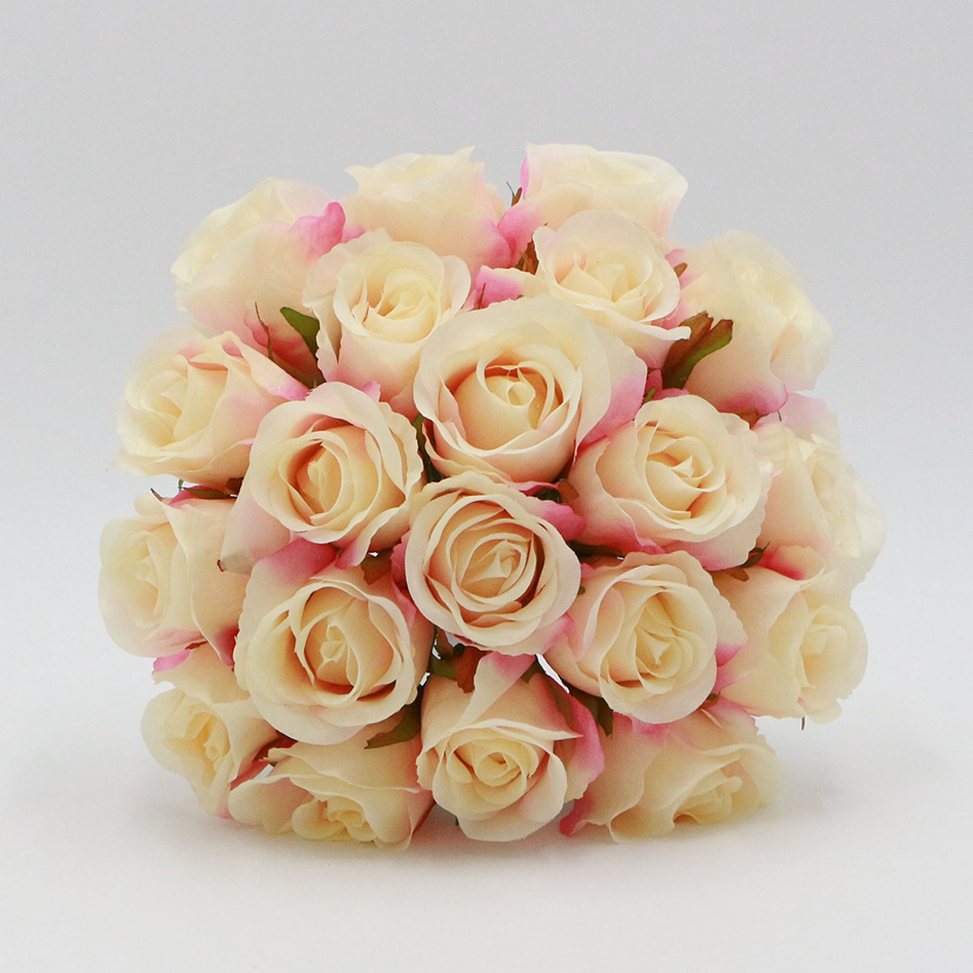 Silk Flower Bouquet Artificial Flowers Cream White Pink