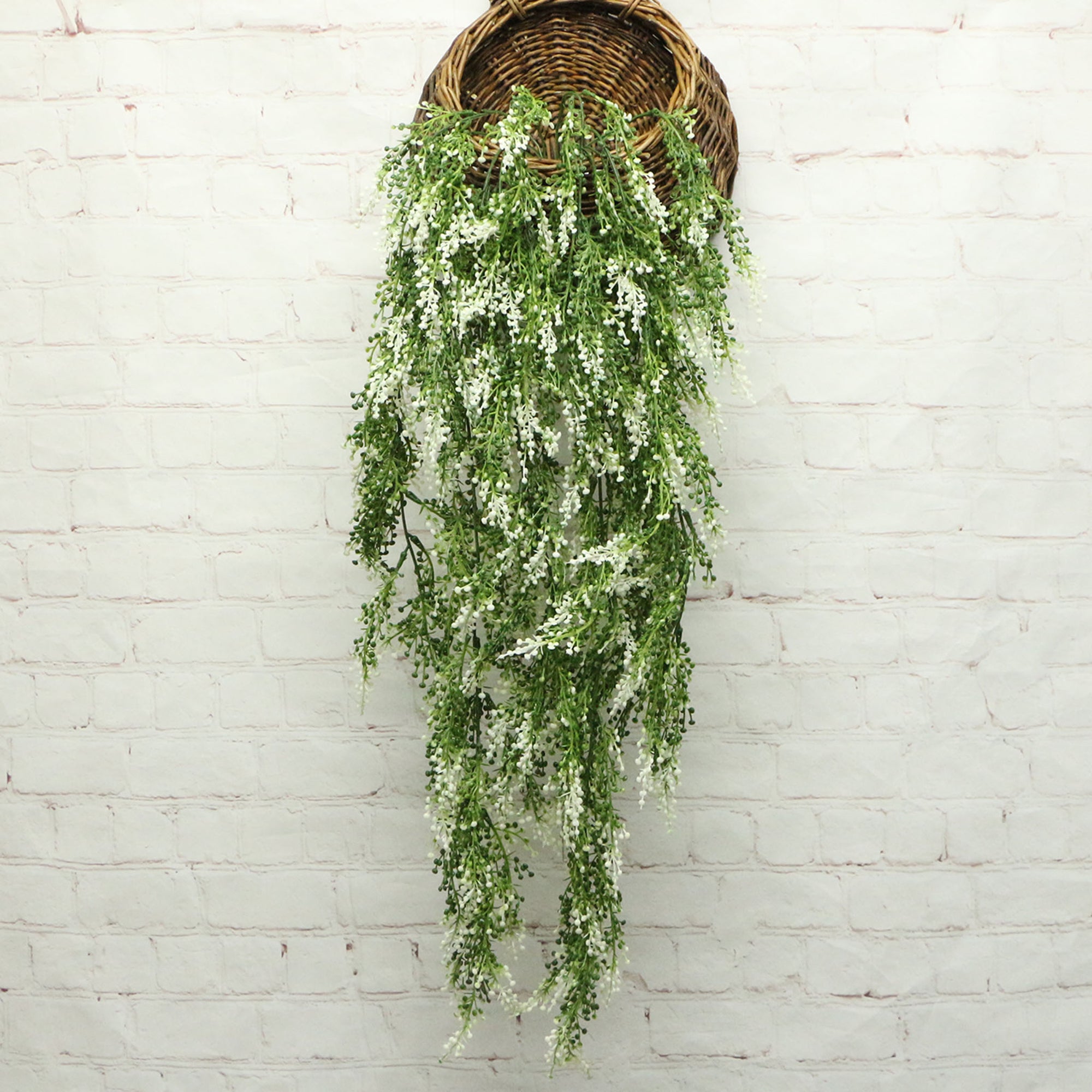 hanging planters with fake plants Artificial Hanging Plants for Wall Basket Planters Yellow