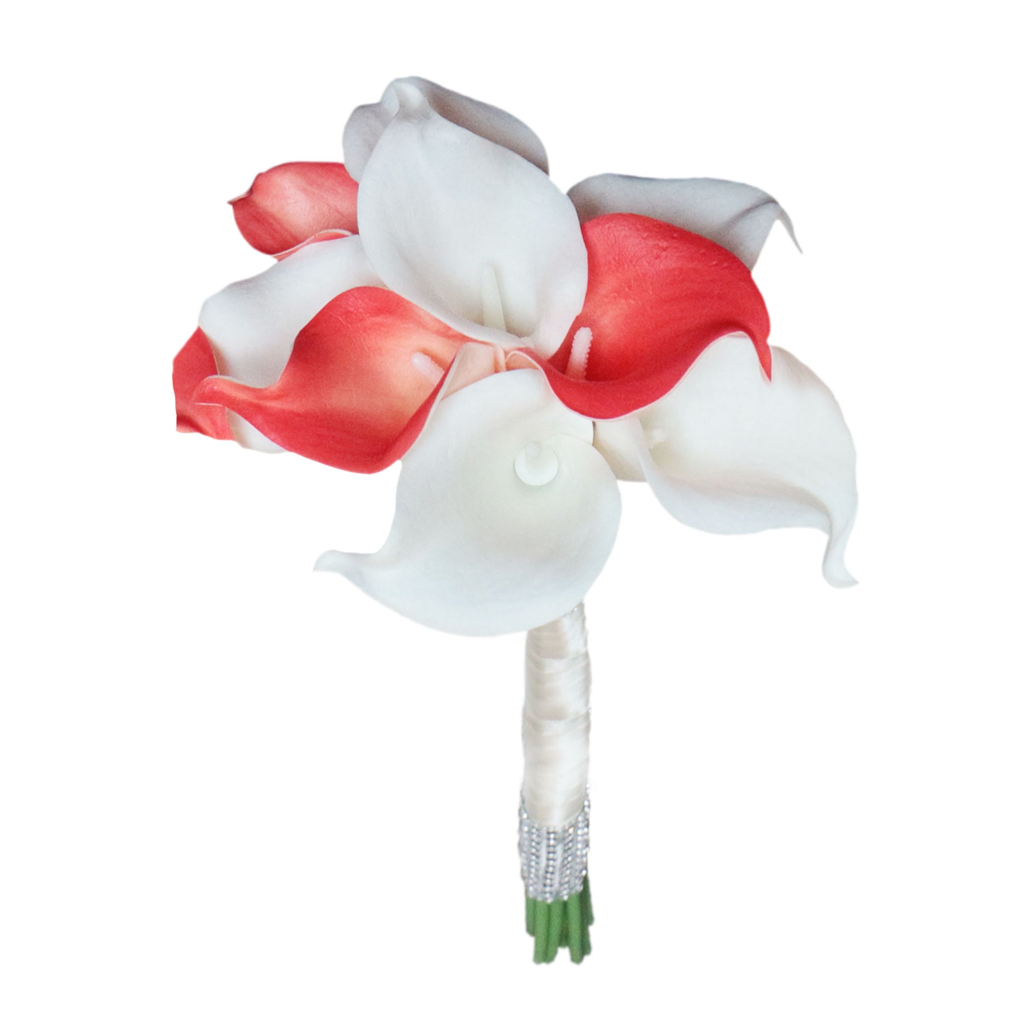 Calla Lily Bouquets Coral and White Wedding Flowers Corsages