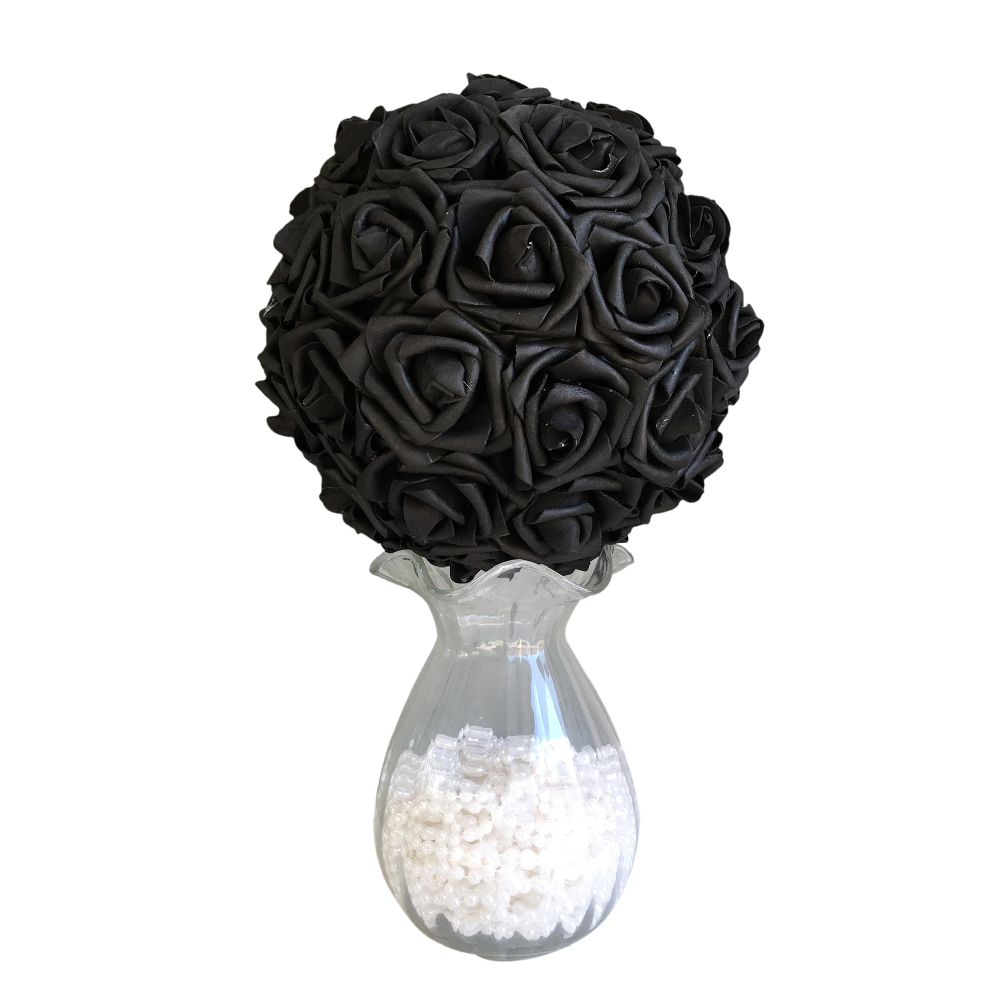 black flower ball