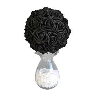 black flower ball
