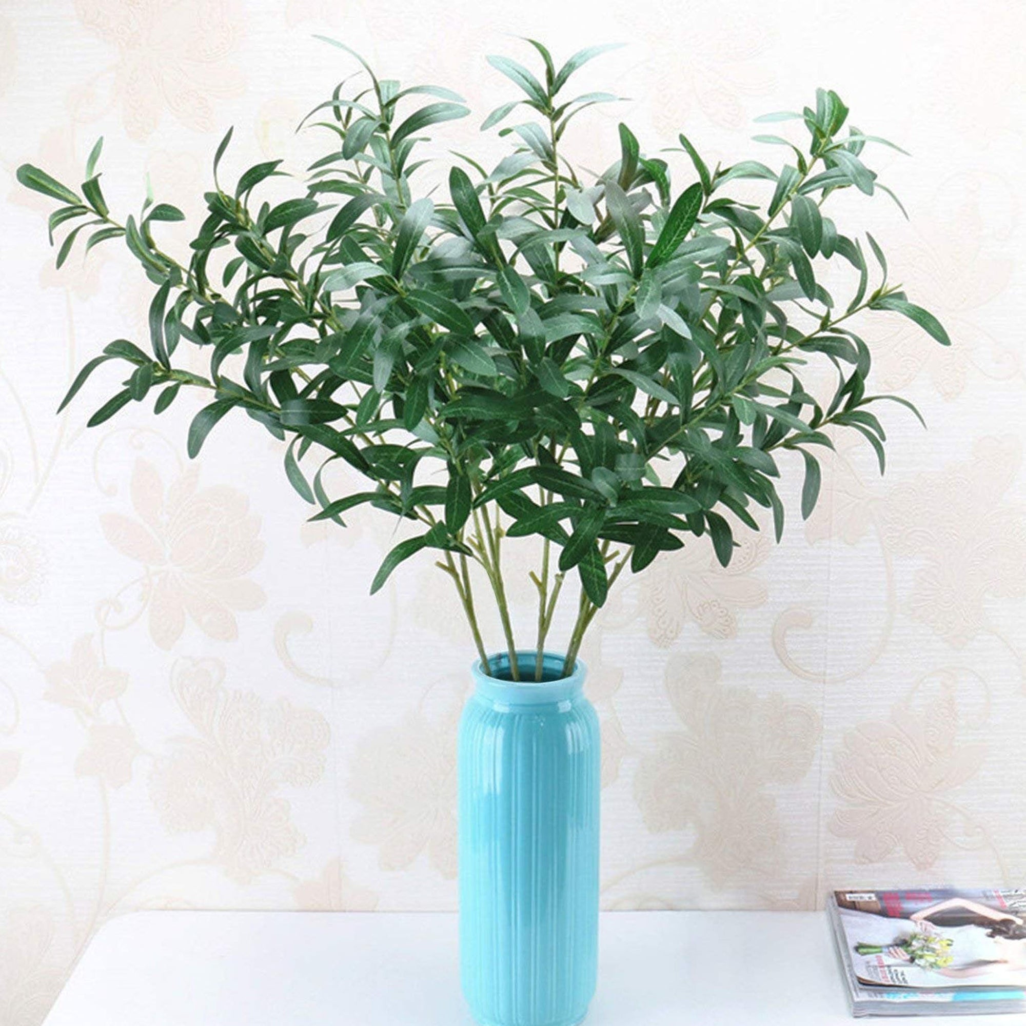 Artificial Olive Branch Greenery Leaves 10 for Wedding Party Garden Wall Decoration