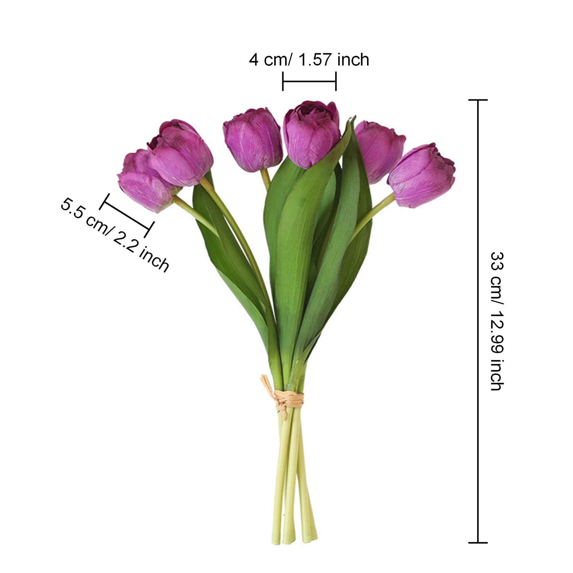 Real Touch Silk Tulips Bouquet Wedding Flowers