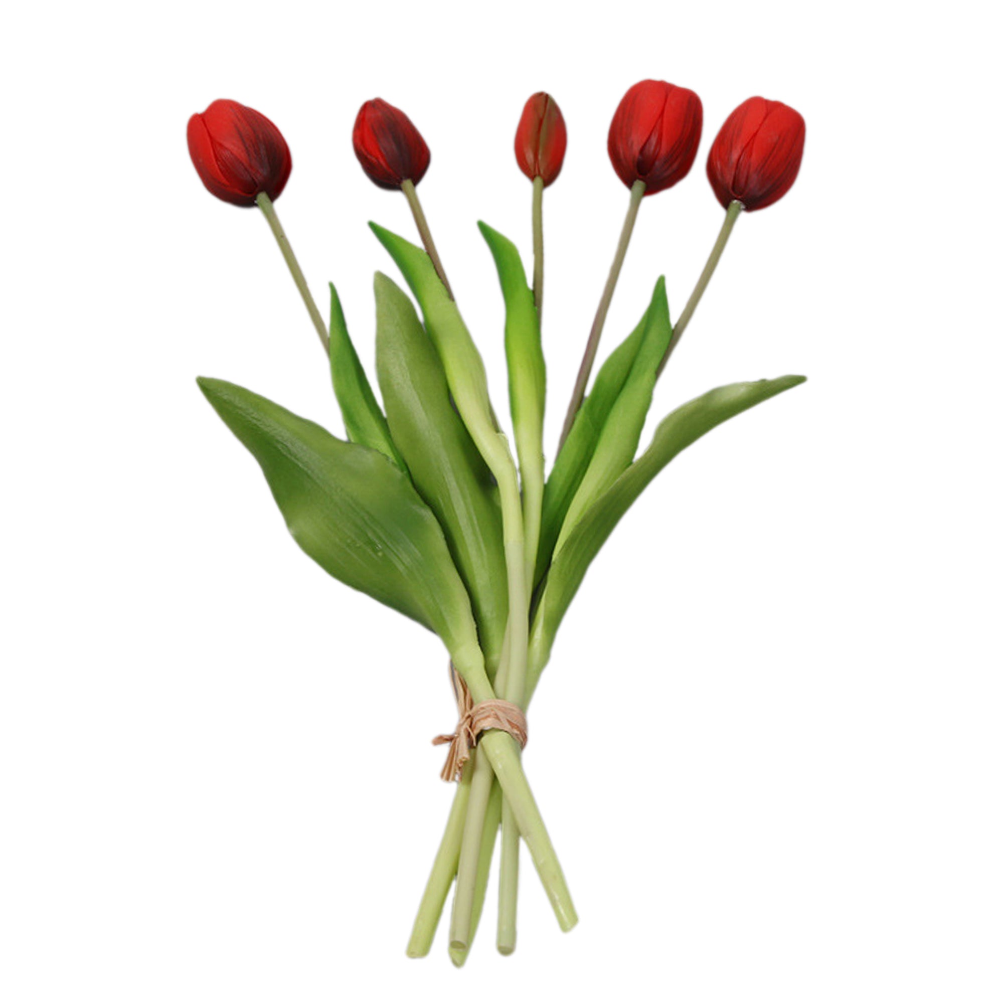 Artificial Latex Tulip Bouquet Real Touch Flowers 16"