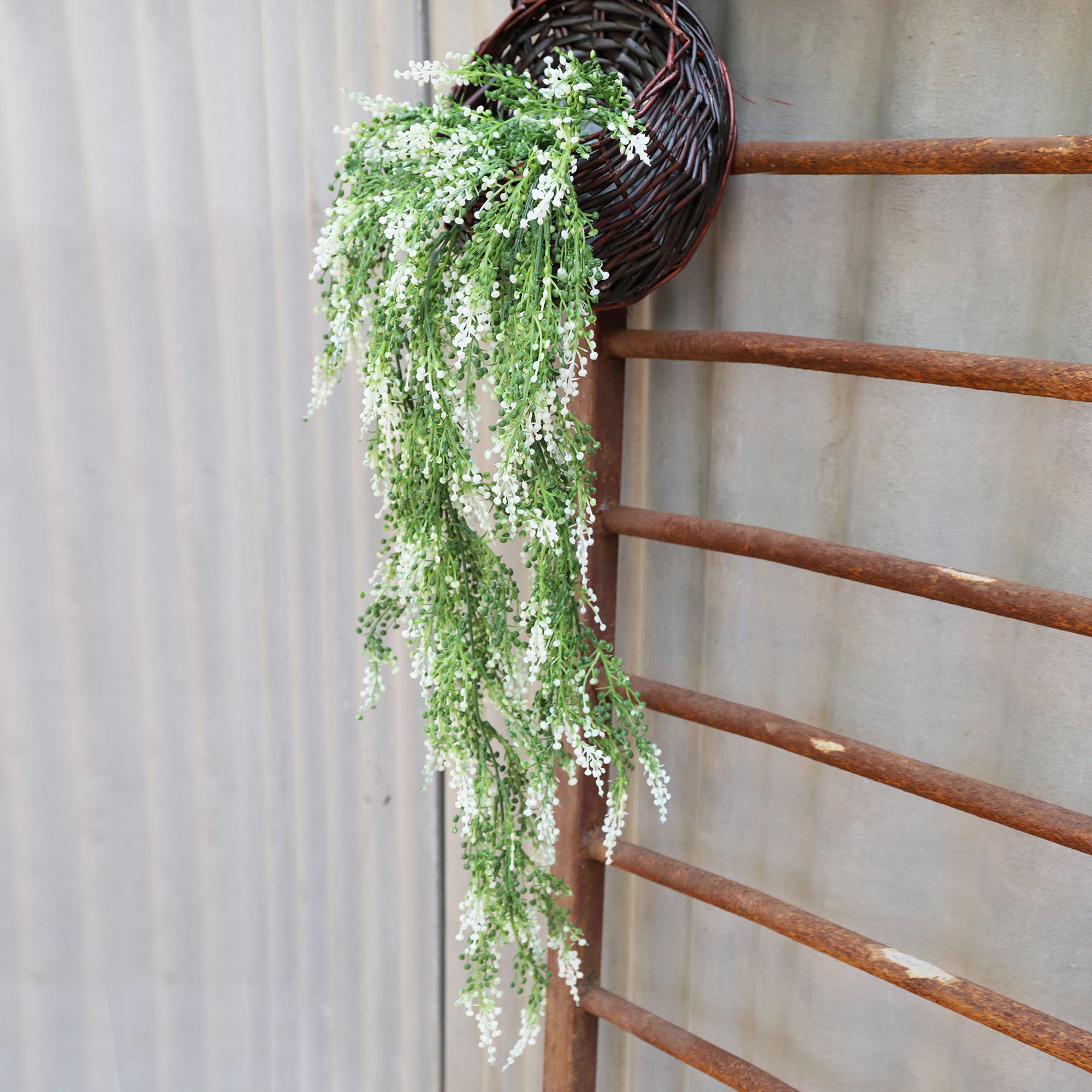 hanging plants fake Artificial Hanging Plants for Wall Basket Planters Yellow