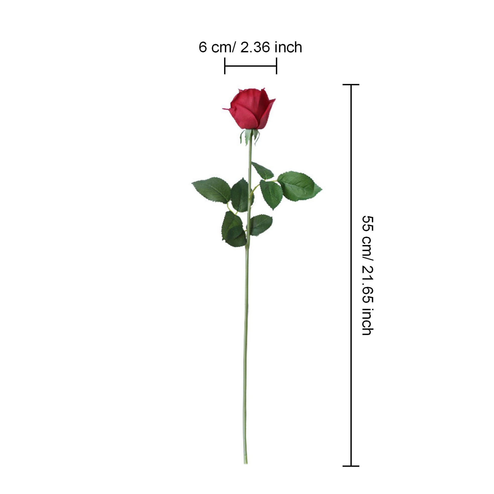 Realistic Flowers Real Touch Half Open Roses 22"