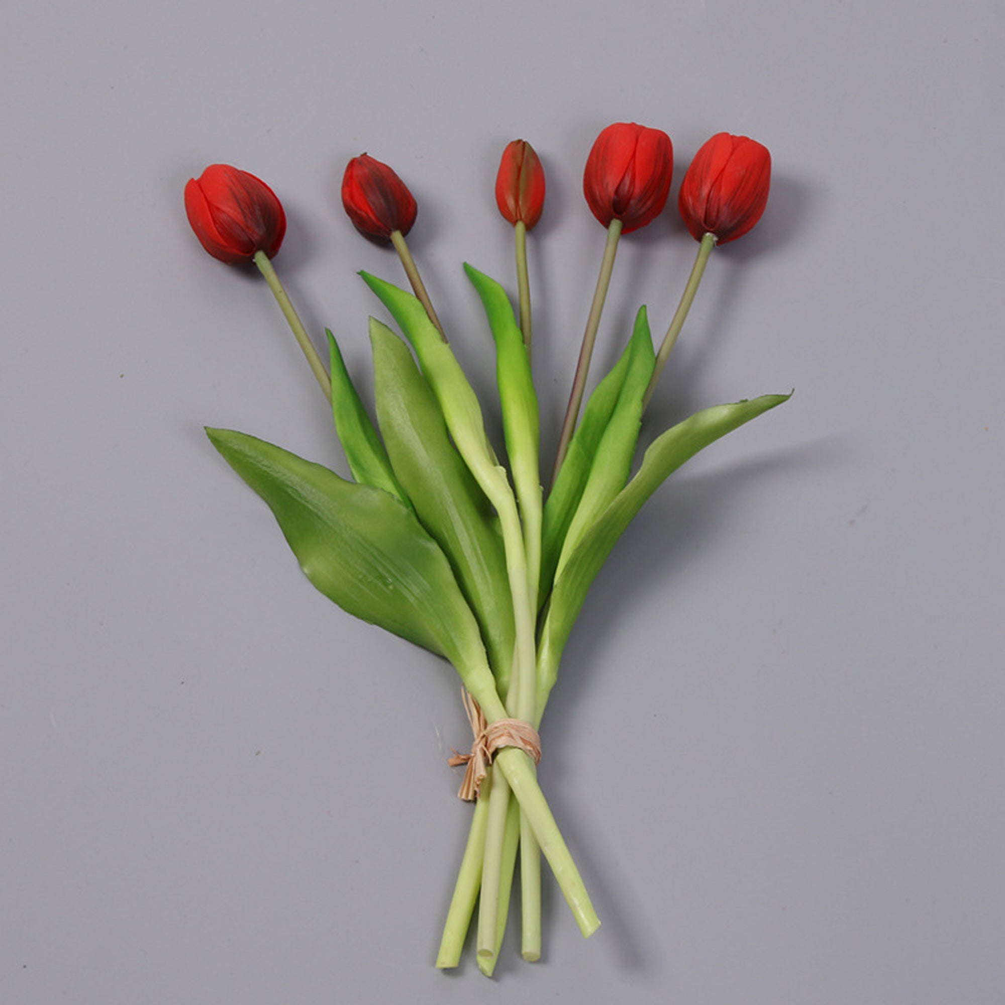 Artificial Latex Tulip Bouquet Real Touch Flowers 16"