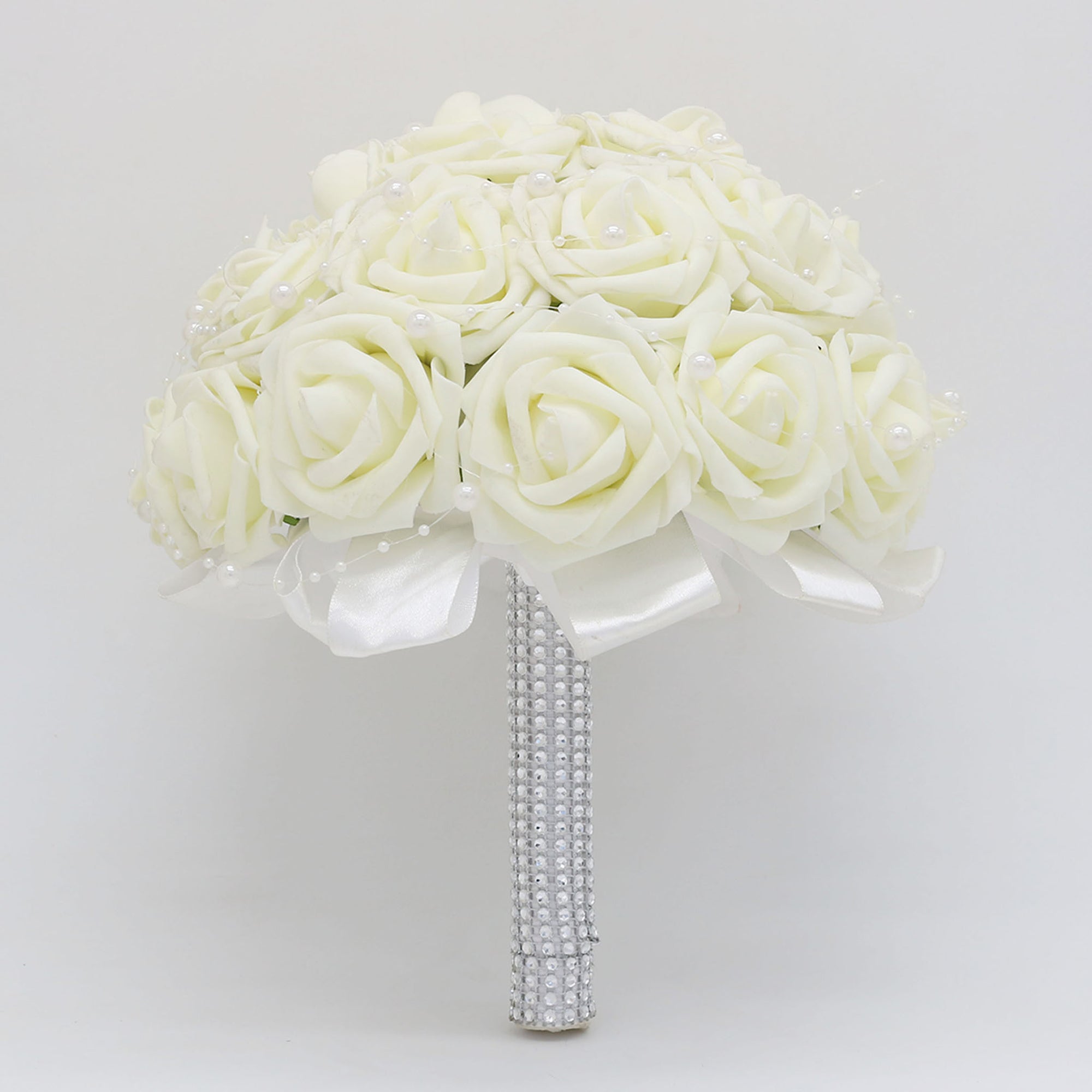 Cream White Bridal Bouquet Artificial Wedding Flower Bouquet