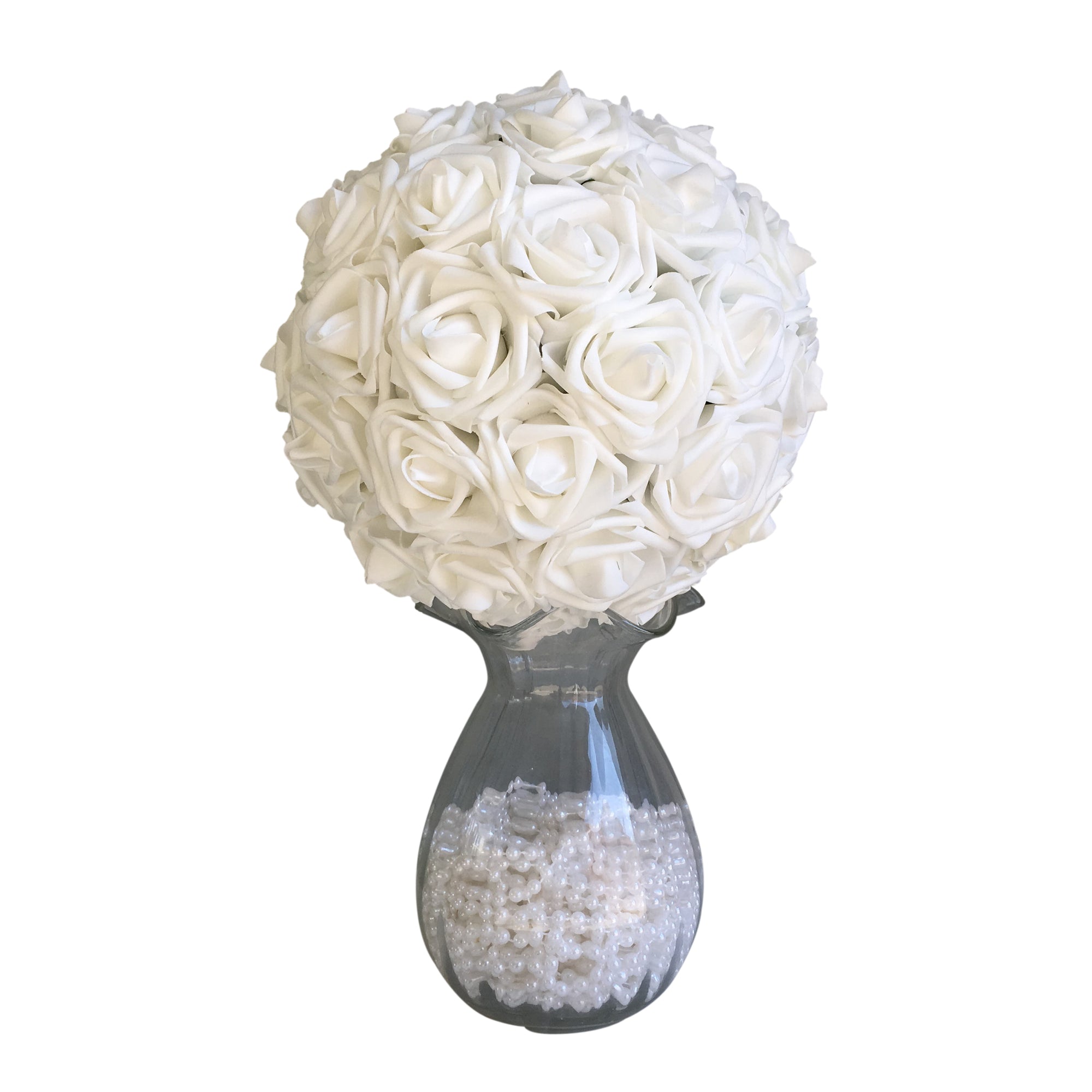 white flower ball
