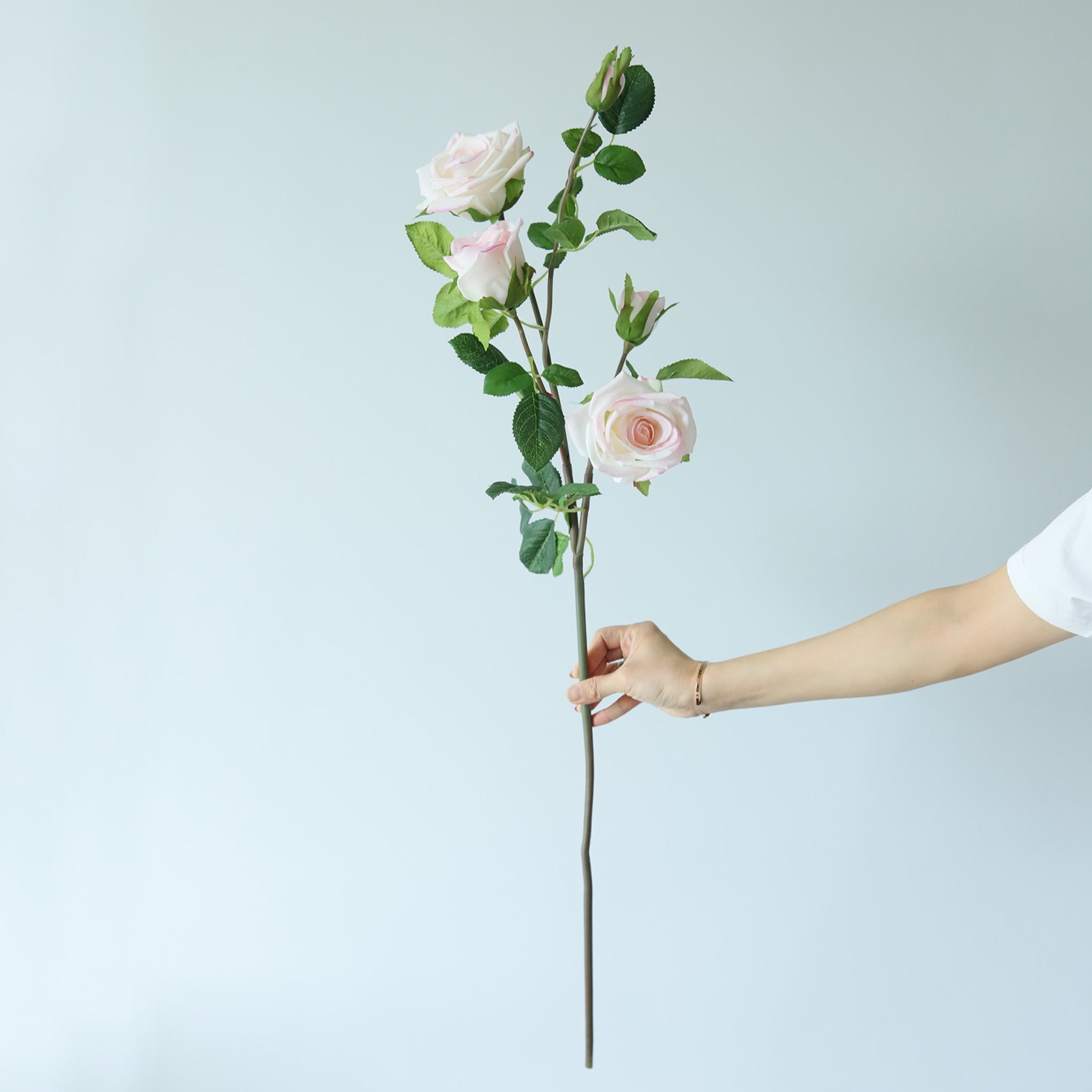 Spray Real Touch Roses Artificial Flowers 5 Colors - VANRINA