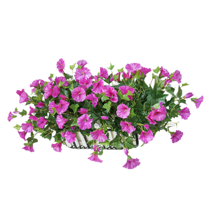 Artificial Morning Glory Bush for Country House Decor