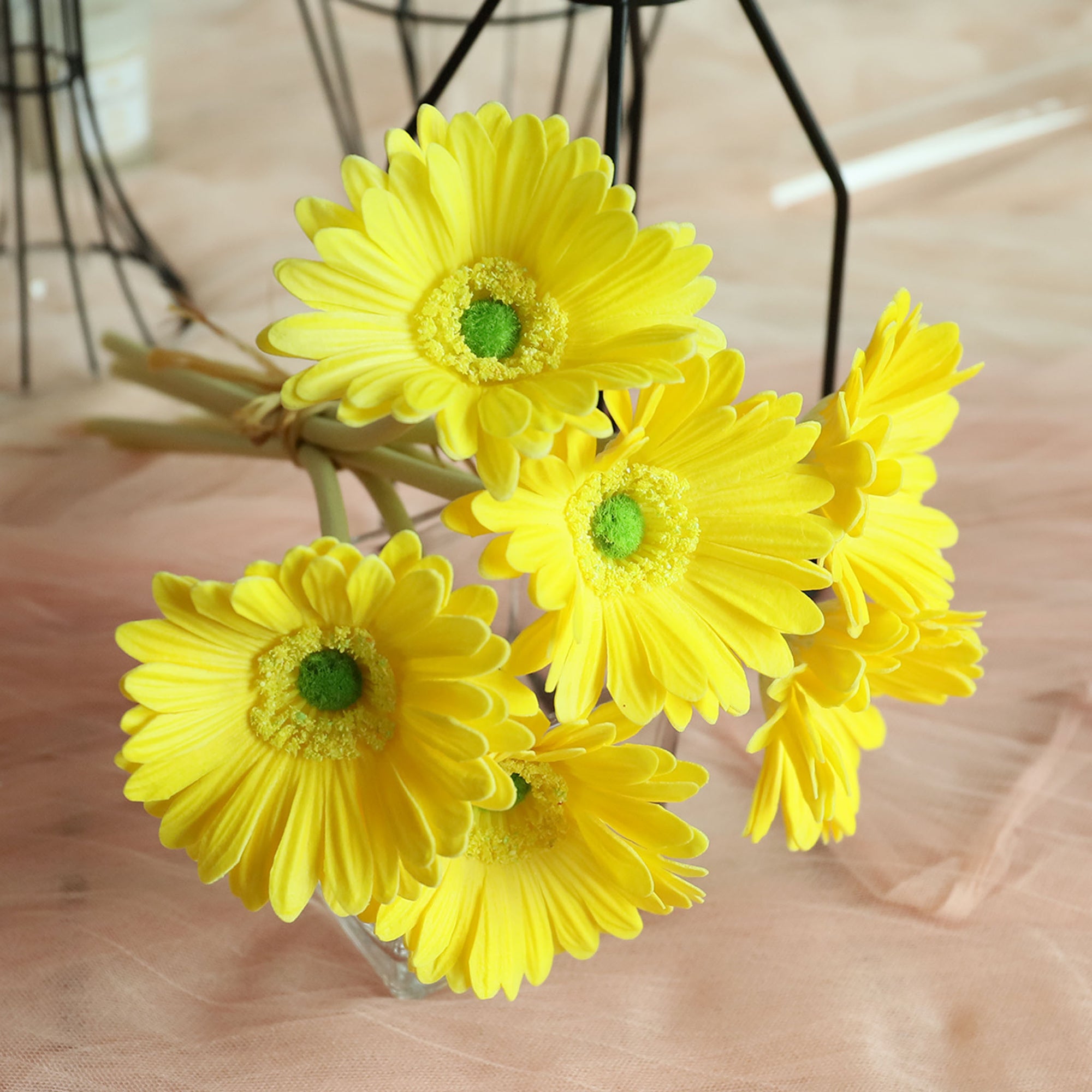 Realistic Artificial Gerbera Daisy Flower Bouquet