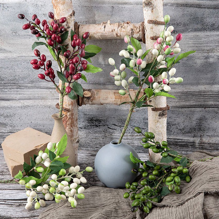 10 Artificial Plant Berry Olive Fruit Beans - VANRINA