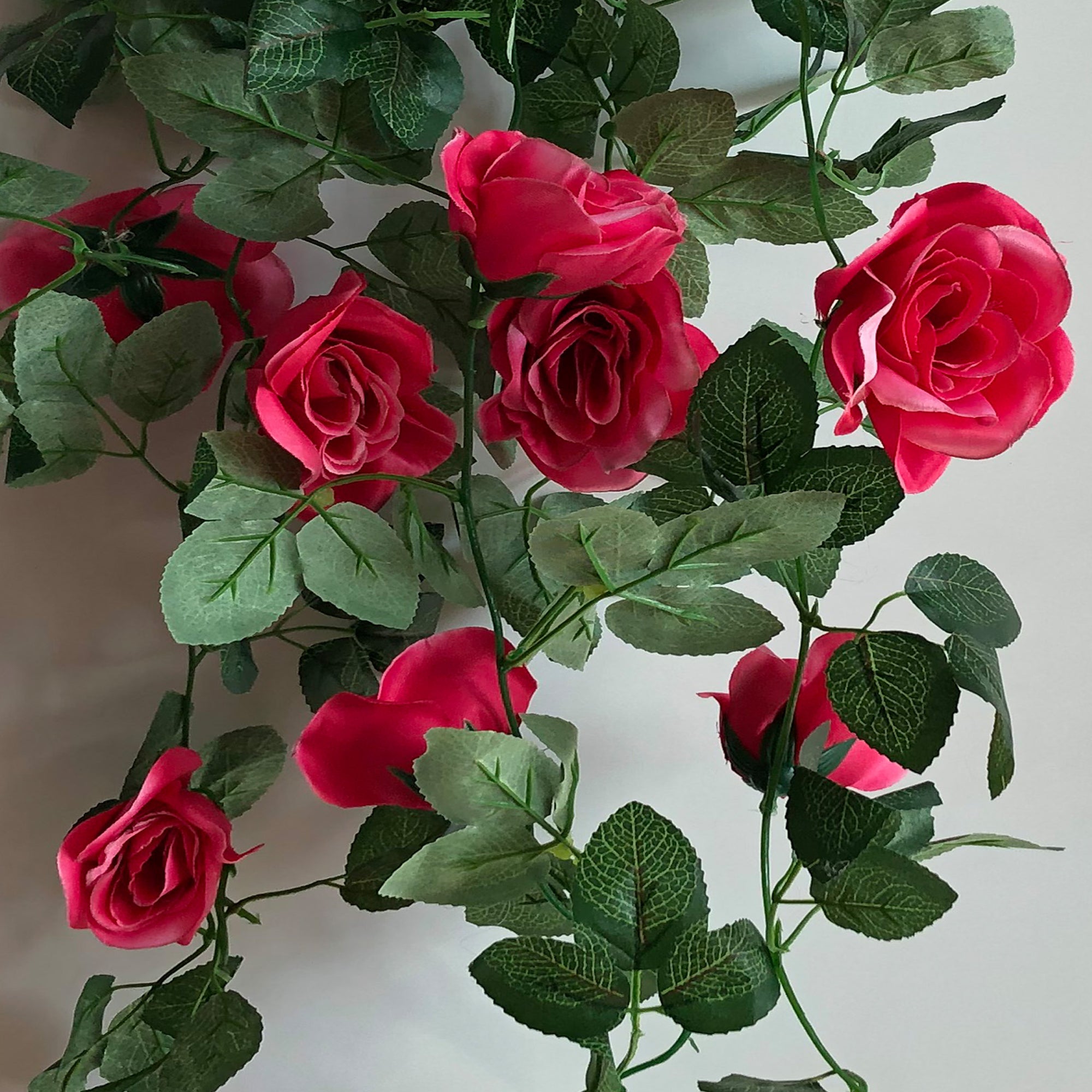 Artificial Flower Vines Silk Rose Garland for Home Outdoor Decor
