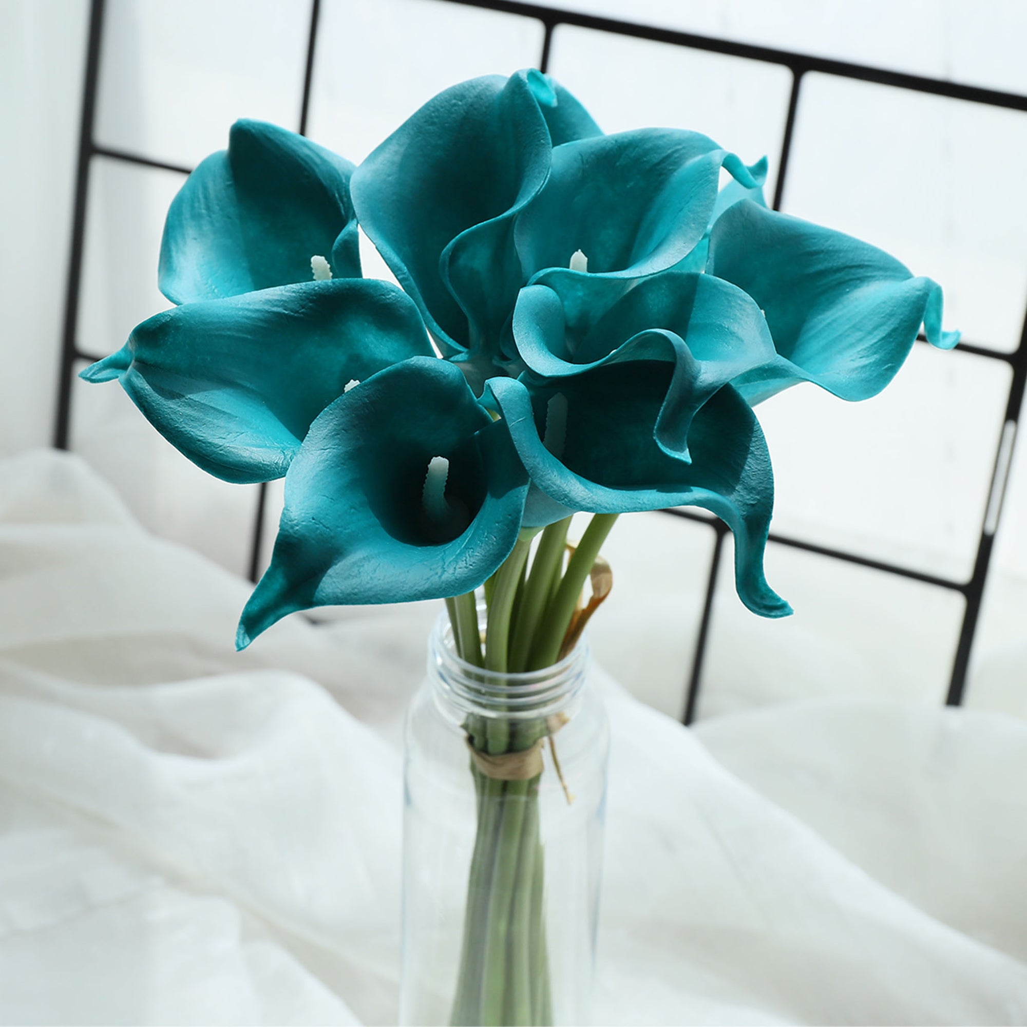 Oasis Teal Wedding Flowers Teal Blue Calla Lily Bouquet